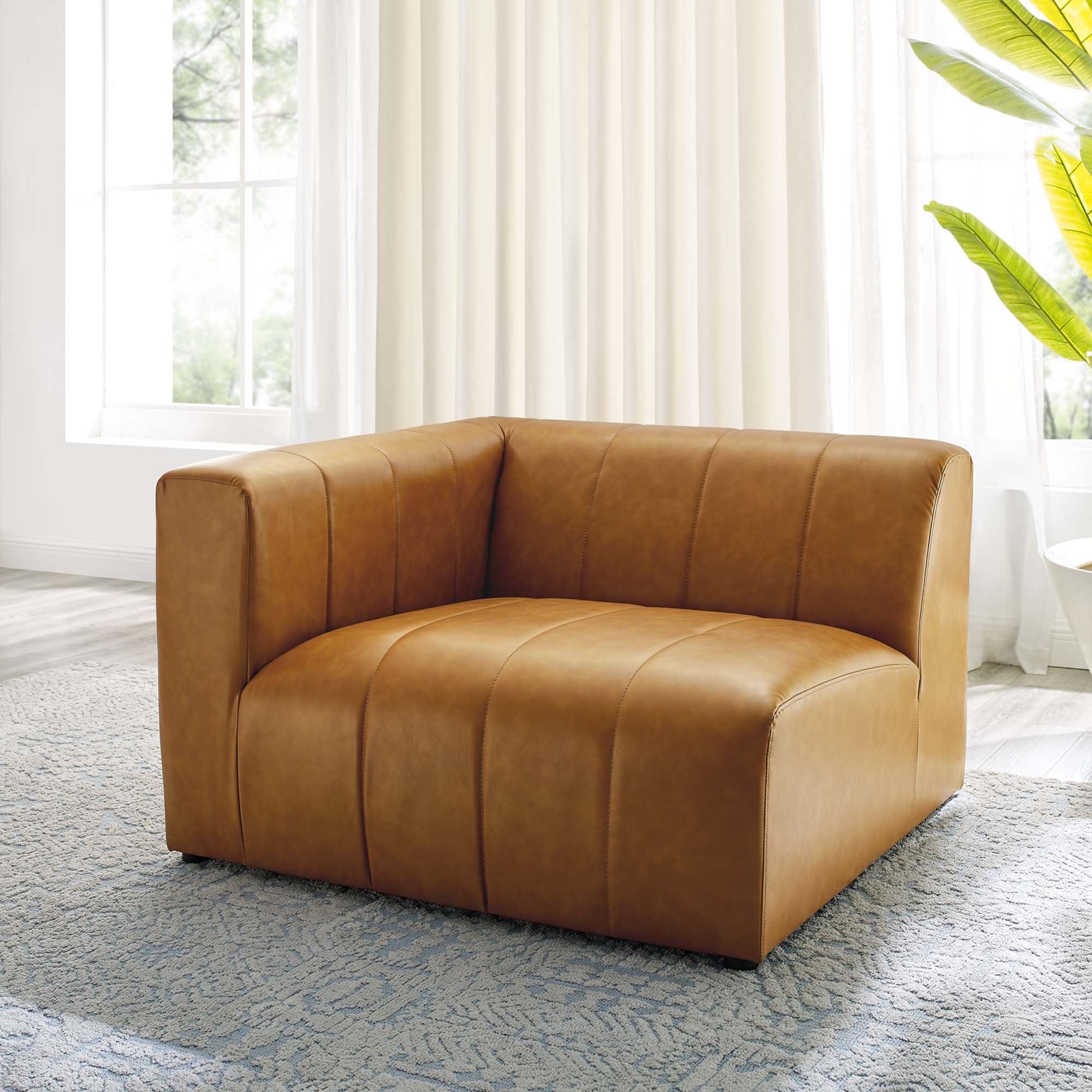 Modway Bartlett Vegan Leather Left-Arm Chair