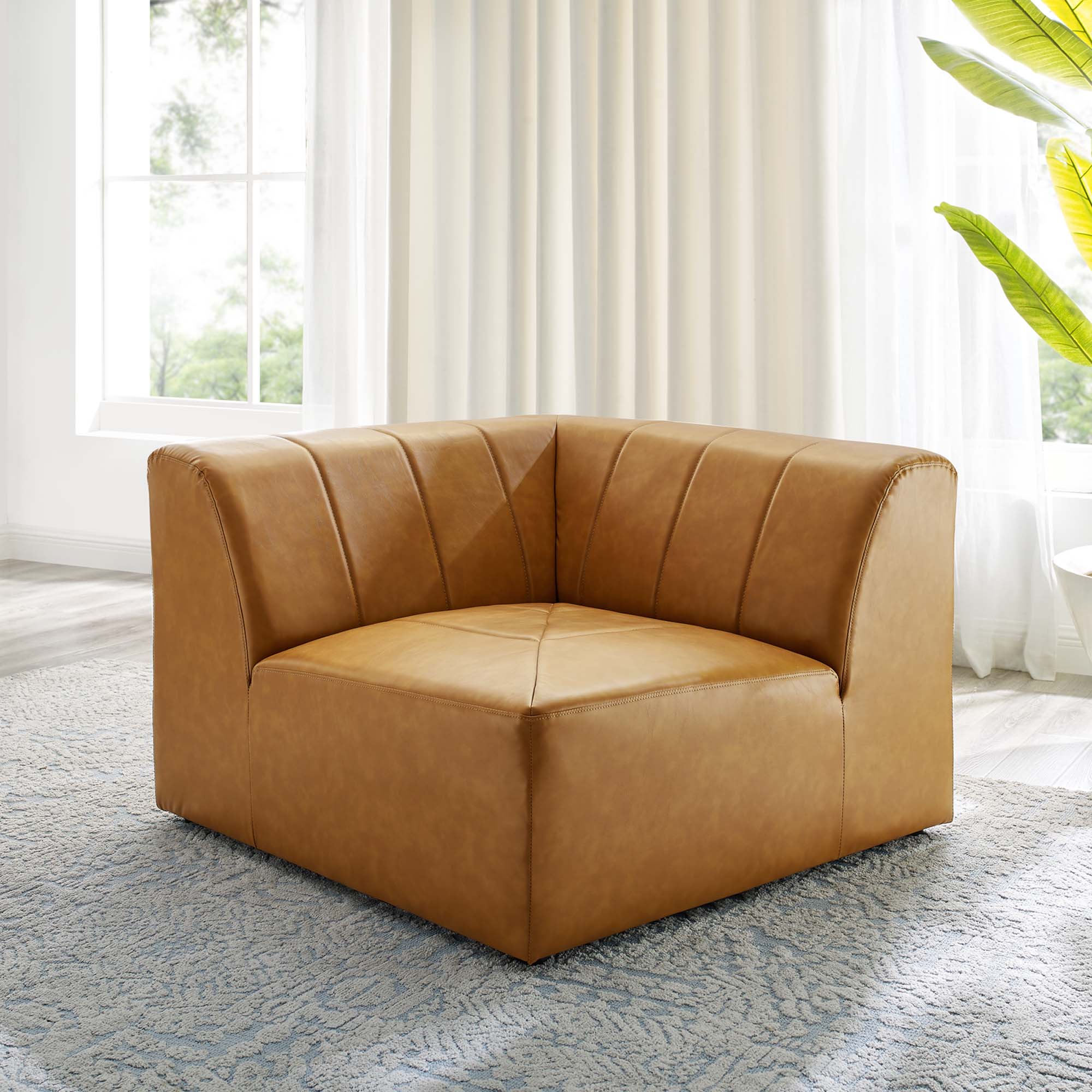 Modway Bartlett Vegan Leather Corner Chair