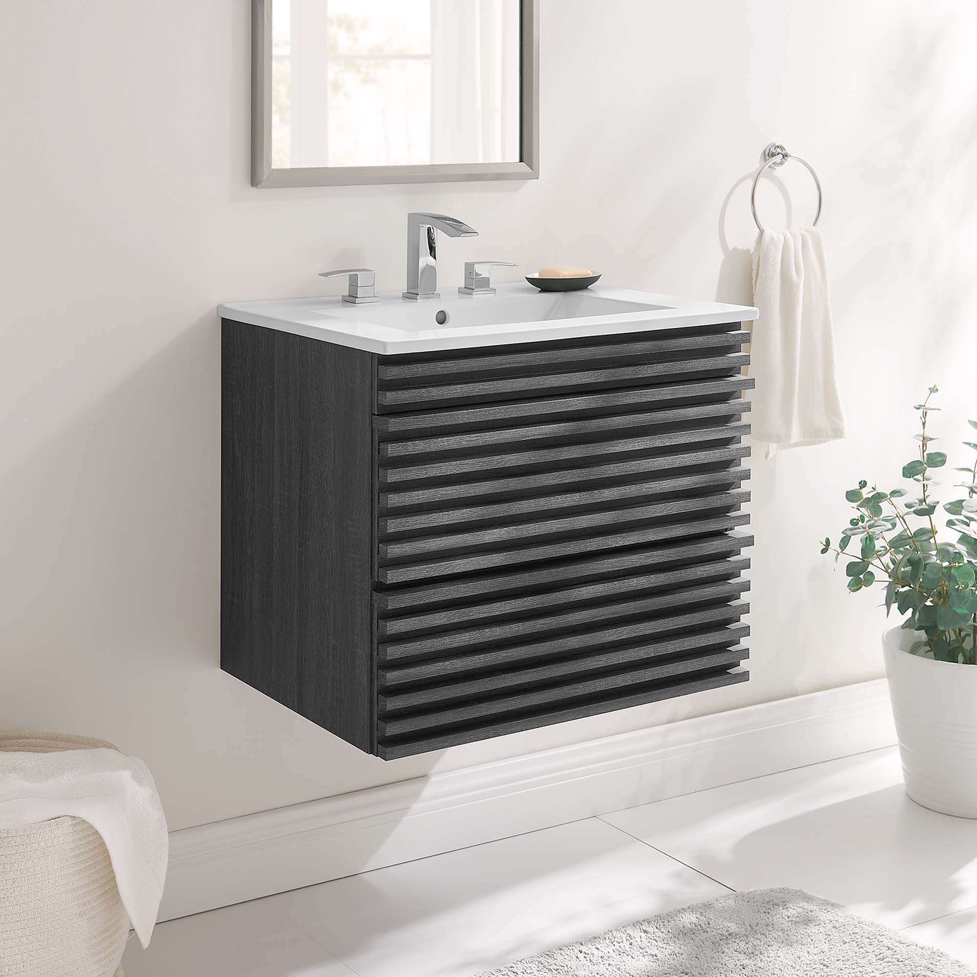 Modway Render 24" Wall-Mount Bathroom Vanity