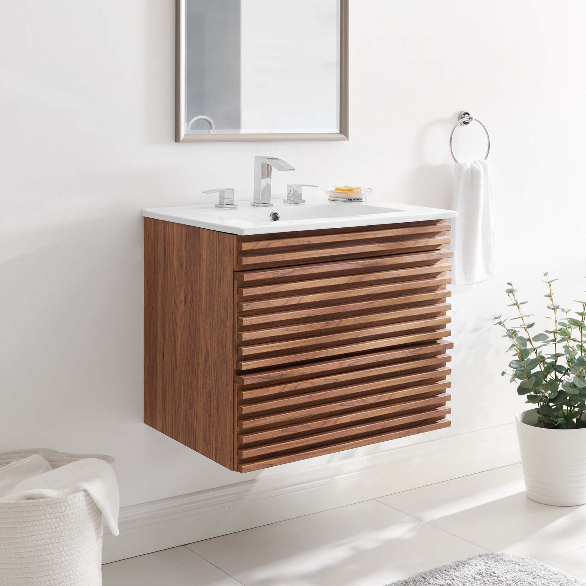 Modway Render 24" Wall-Mount Bathroom Vanity