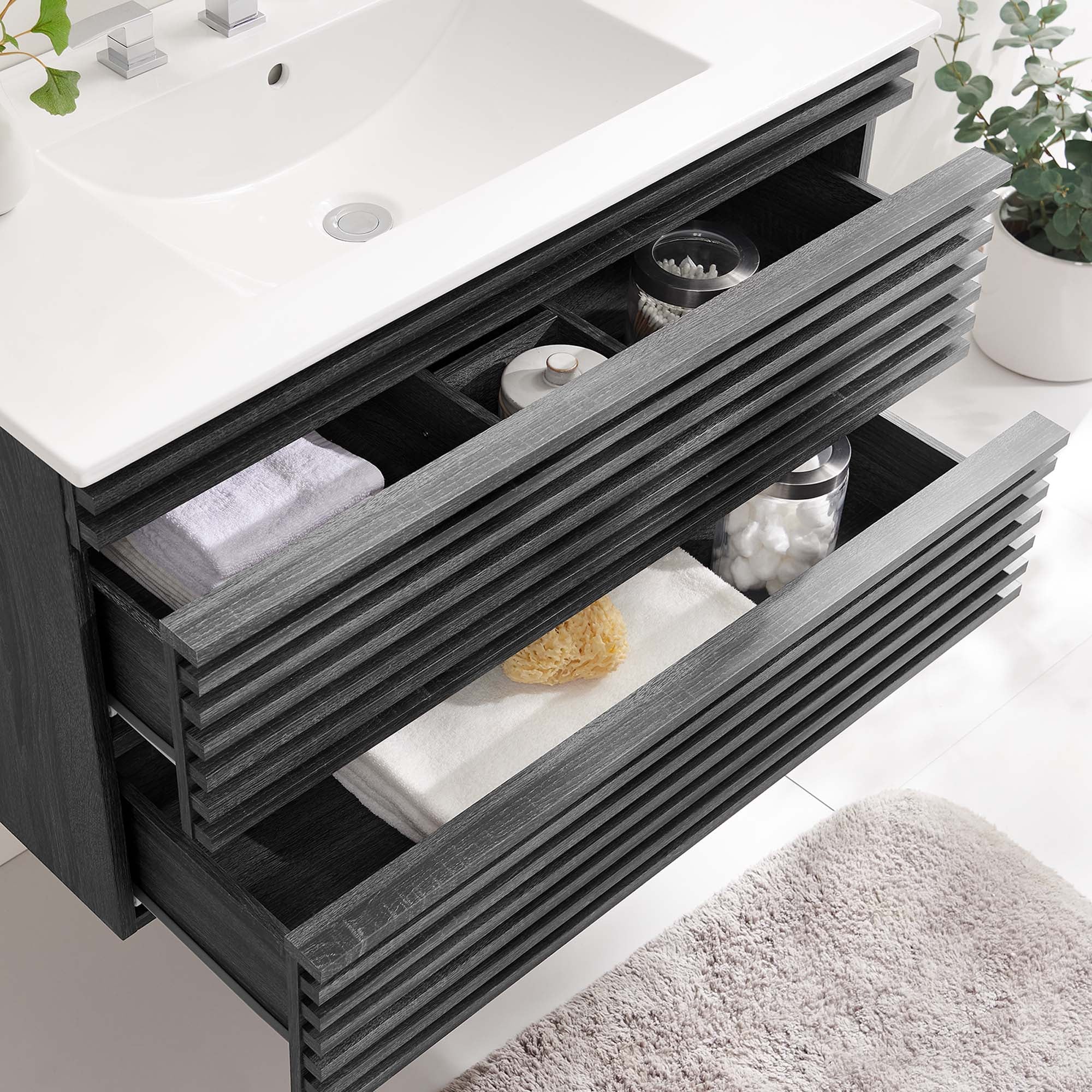 Modway Render 36" Wall-Mount Bathroom Vanity