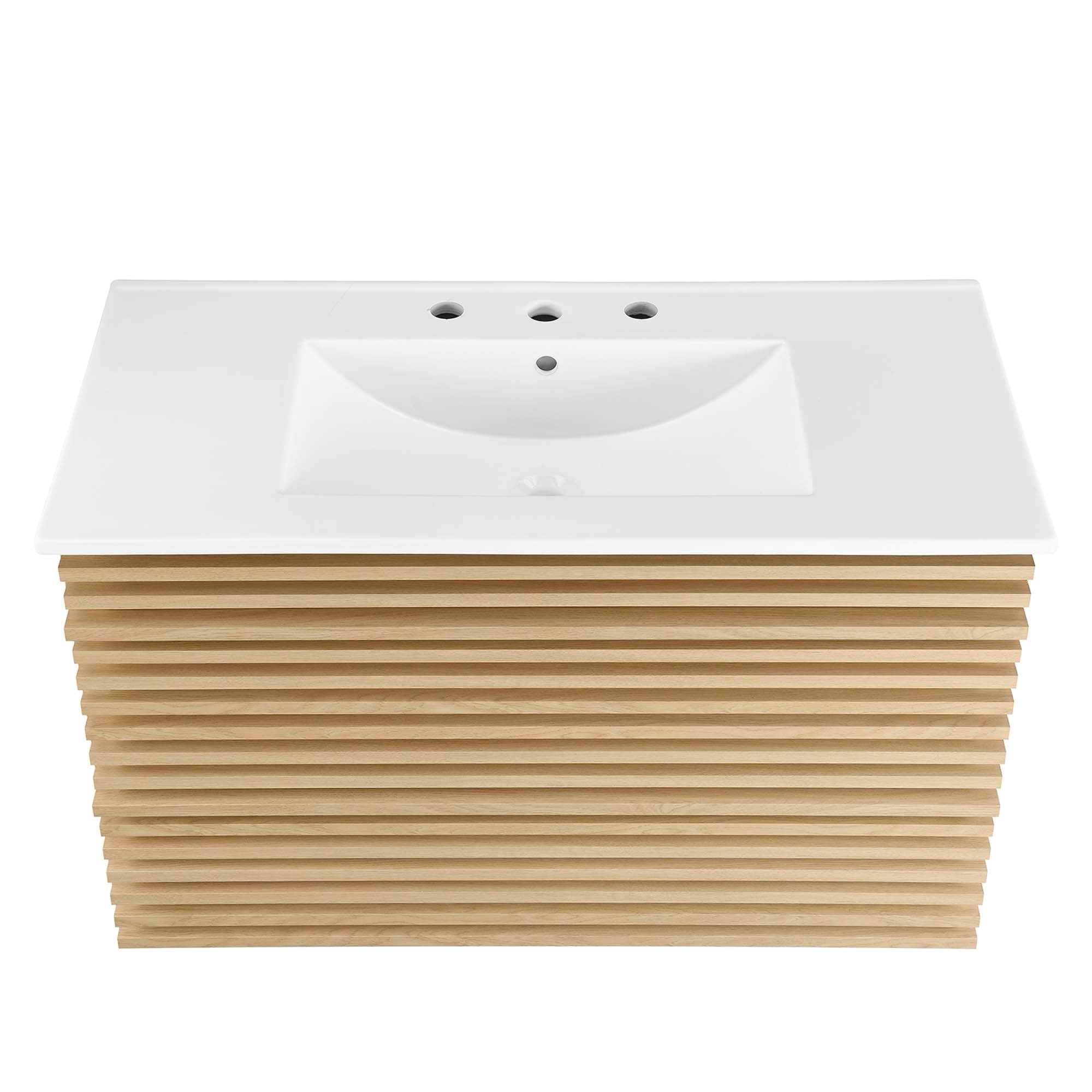 Modway Render 36" Wall-Mount Bathroom Vanity