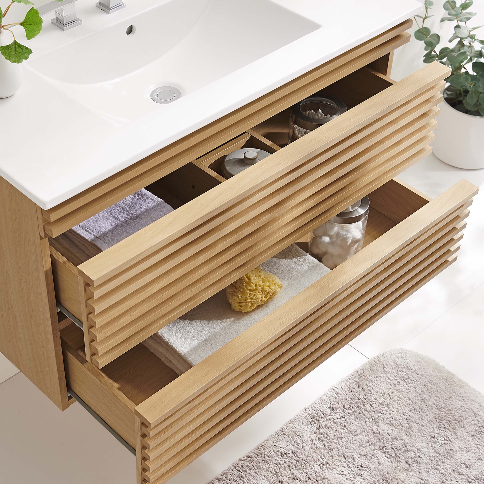 Modway Render 36" Wall-Mount Bathroom Vanity