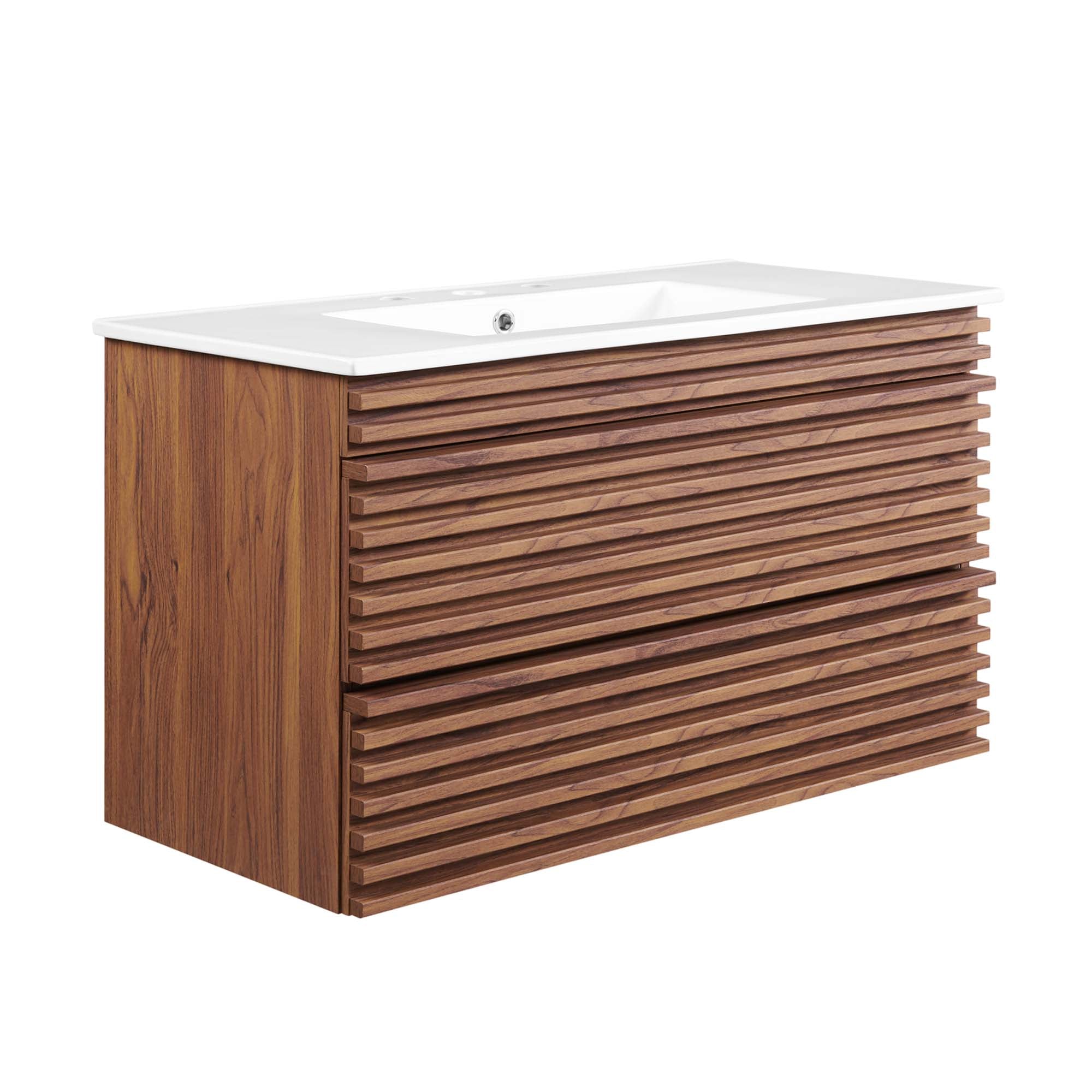 Modway Render 36" Wall-Mount Bathroom Vanity