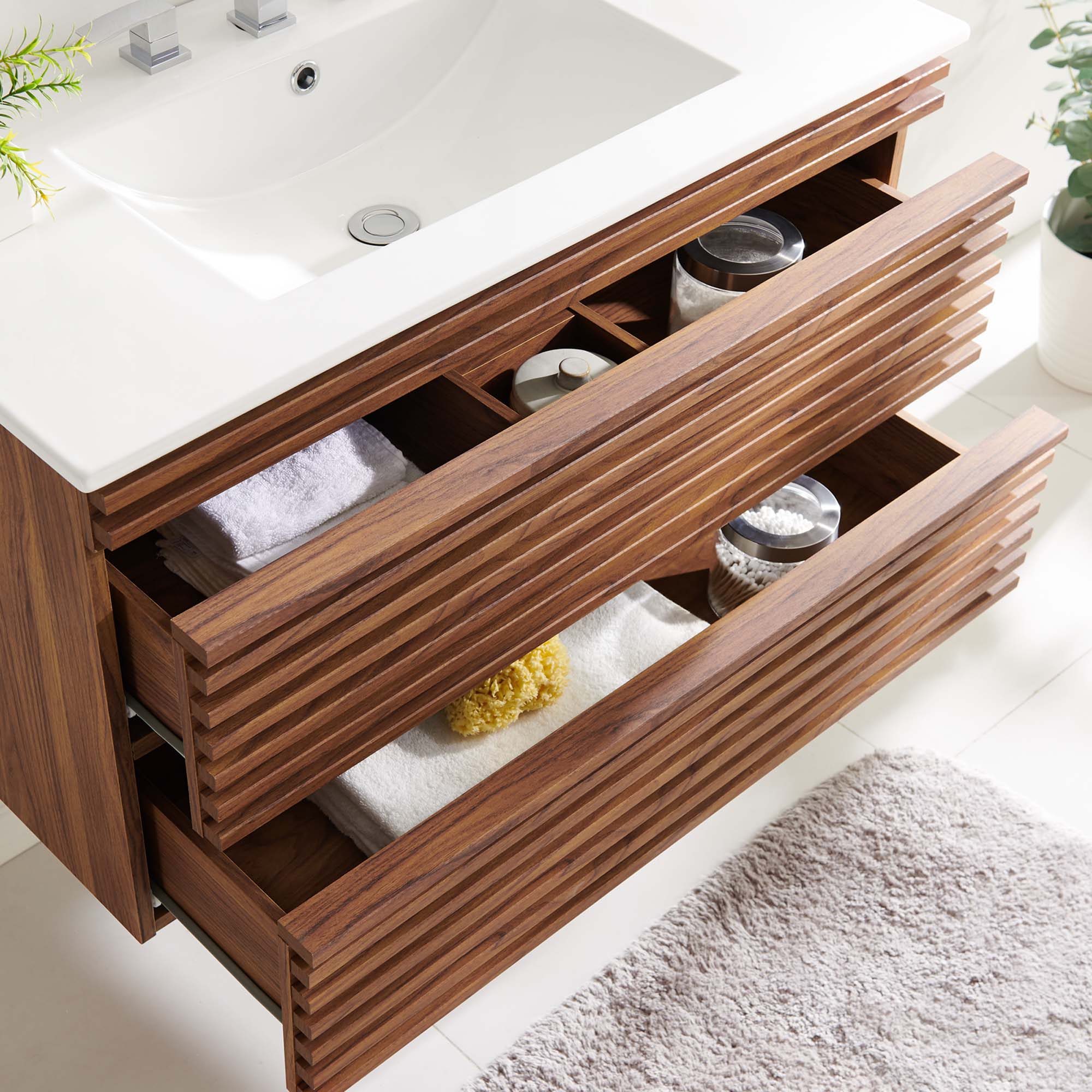 Modway Render 36" Wall-Mount Bathroom Vanity