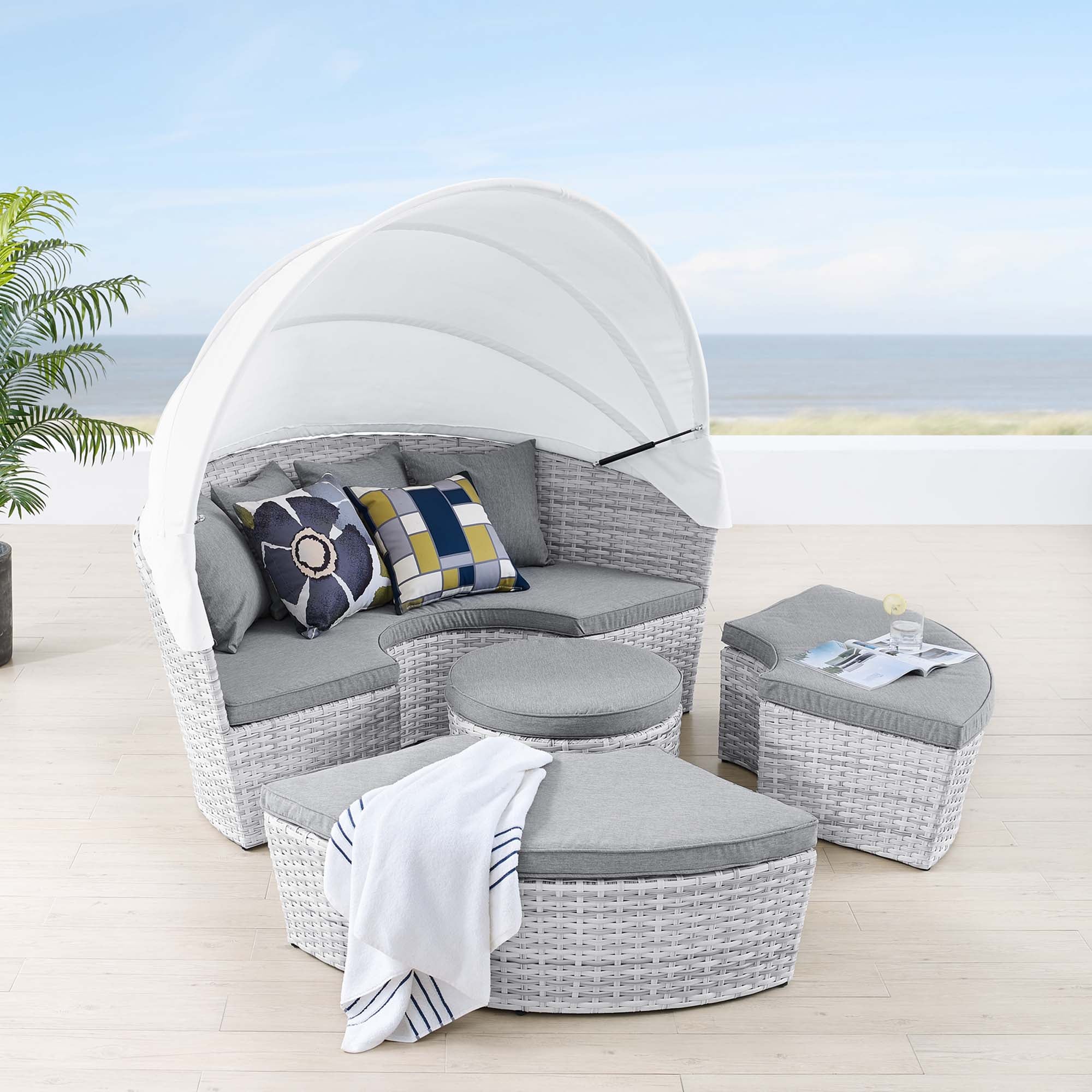 Modway Scottsdale Canopy Outdoor Patio Daybed