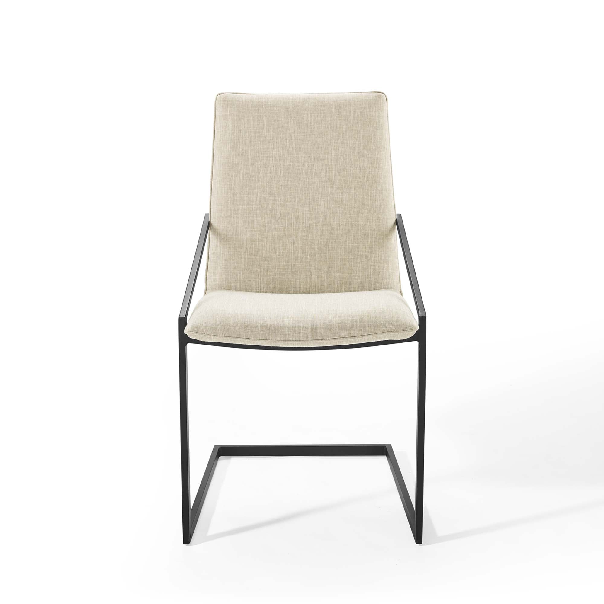 Modway Pitch Upholstered Fabric Dining Armchair Set of 2