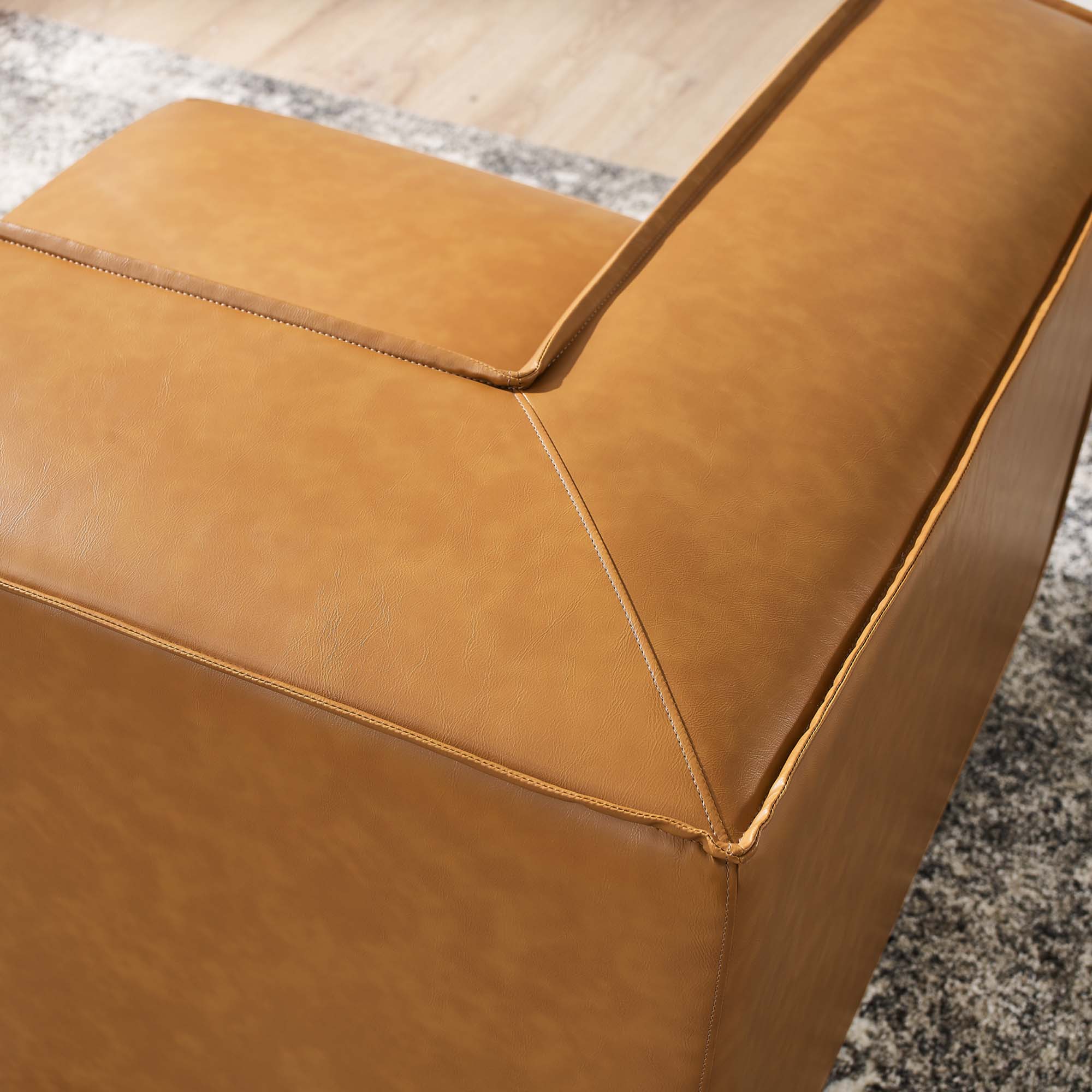 Modway Restore Vegan Leather Sectional Sofa Corner Chair