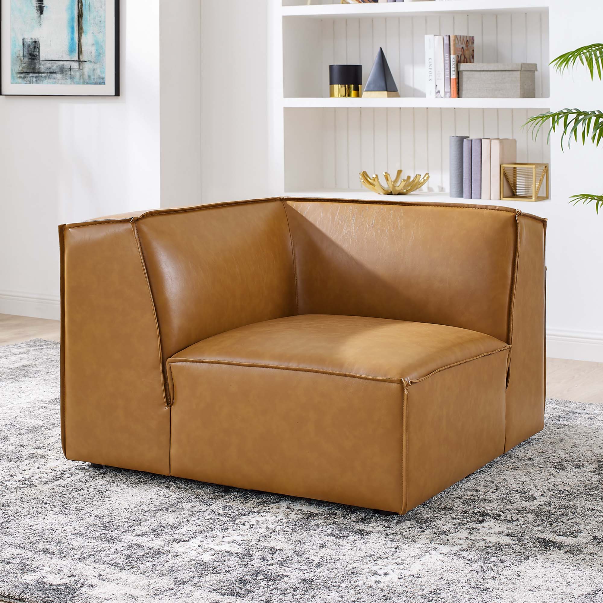 Modway Restore Vegan Leather Sectional Sofa Corner Chair