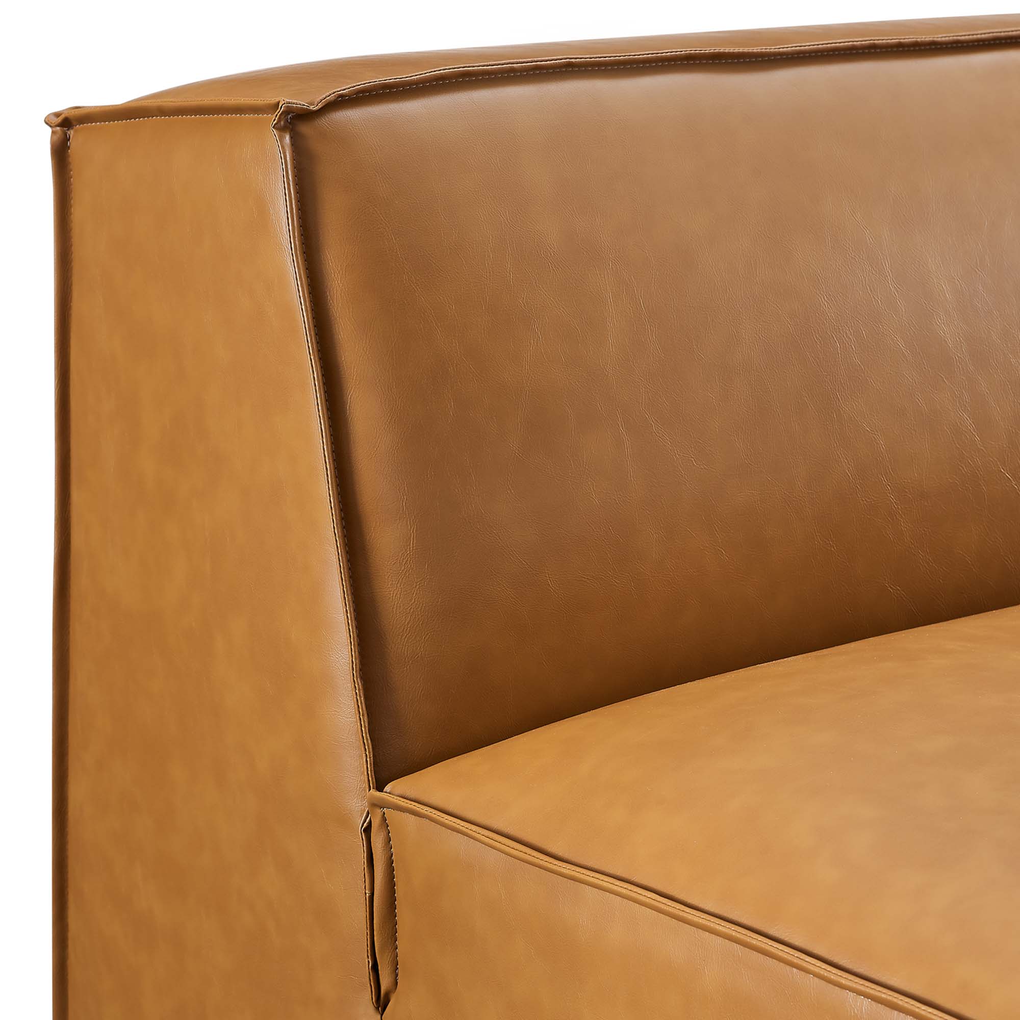 Modway Restore Vegan Leather Sectional Sofa Armless Chair