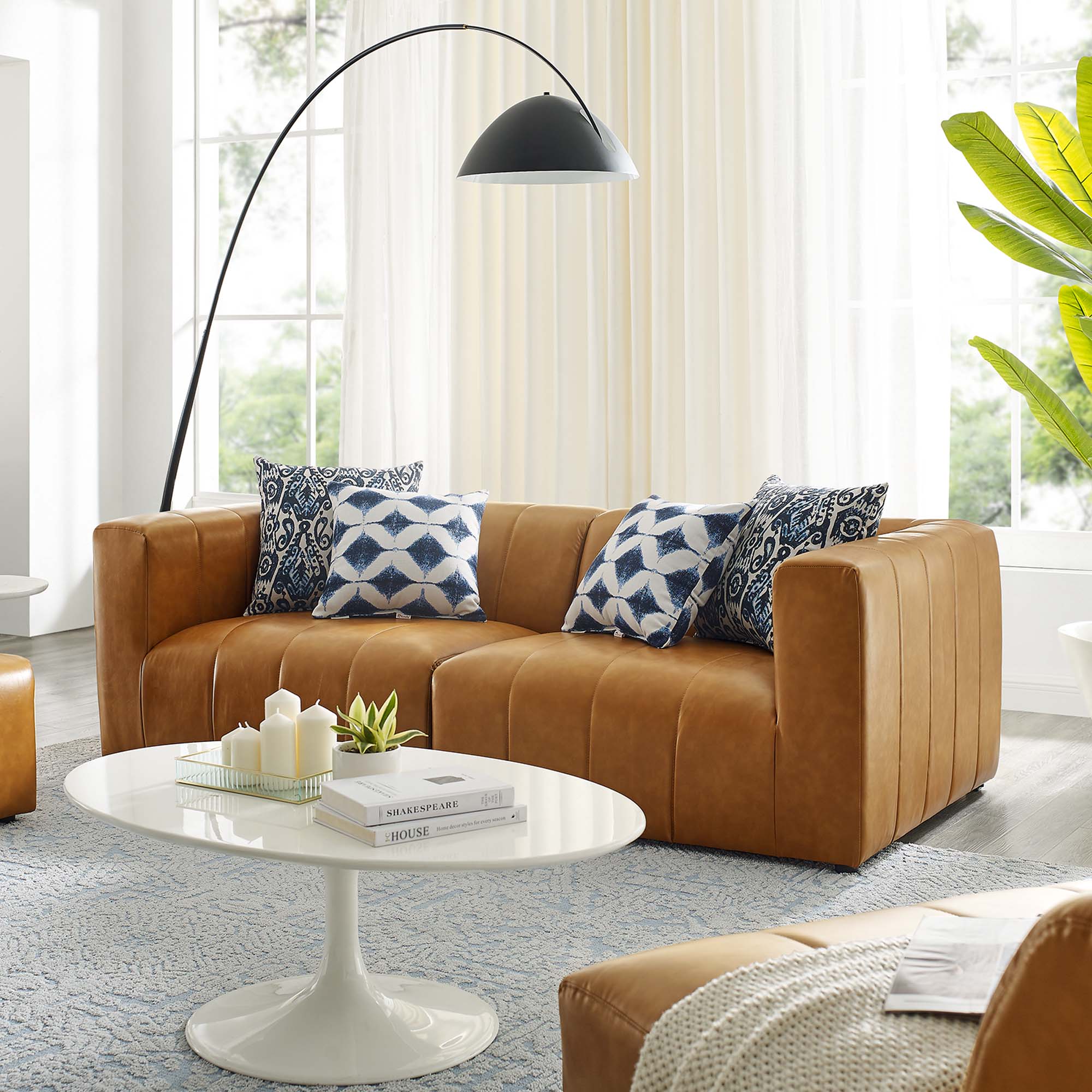 Modway Bartlett 2-Piece Vegan Leather Loveseat