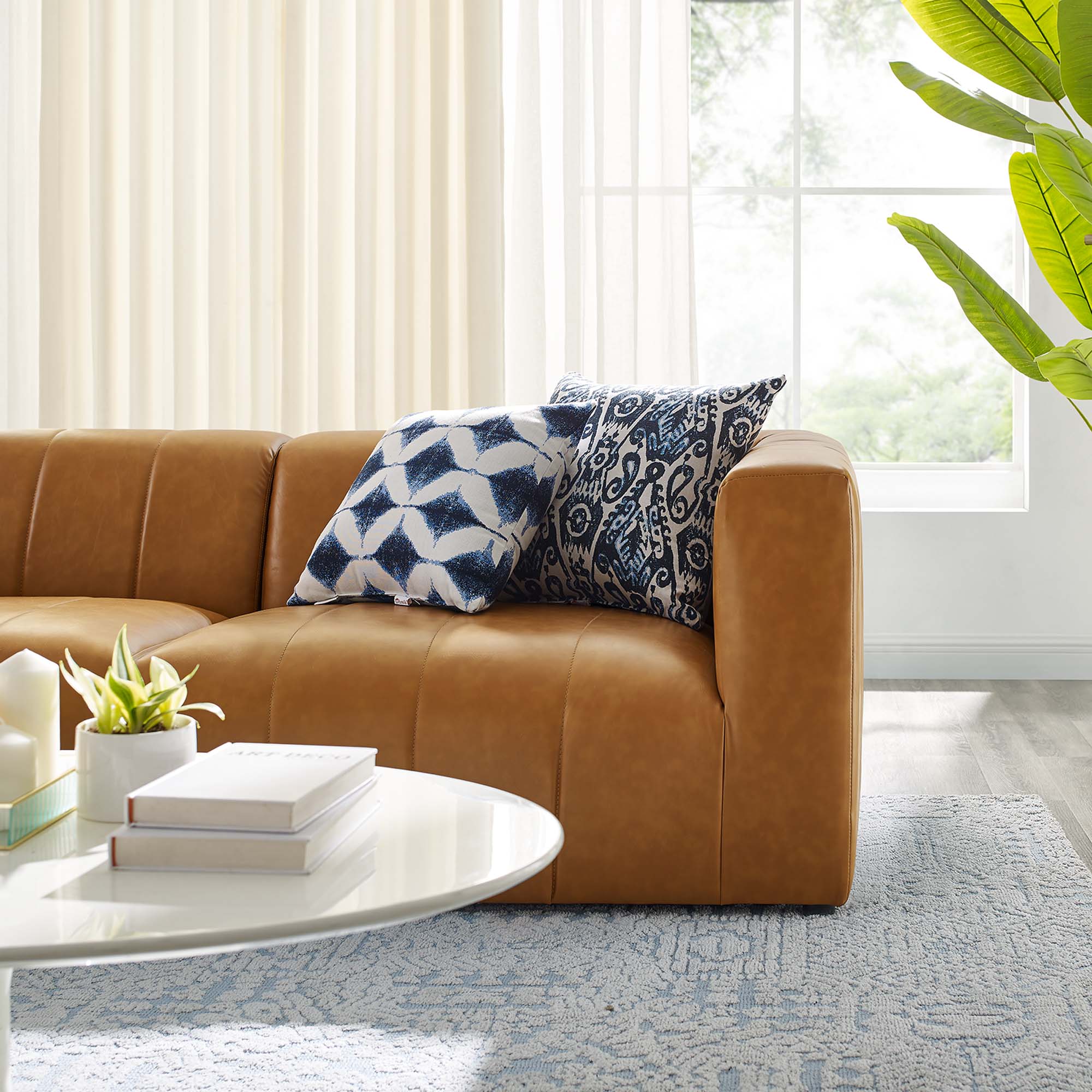 Modway Bartlett 2-Piece Vegan Leather Loveseat