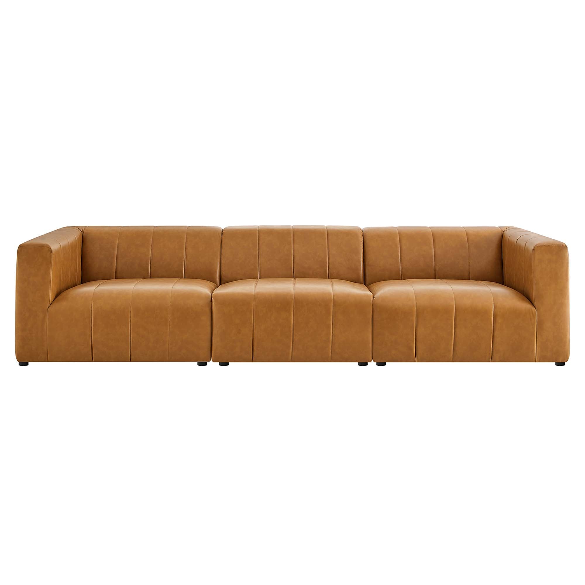 Modway Bartlett 3-Piece Vegan Leather Sofa