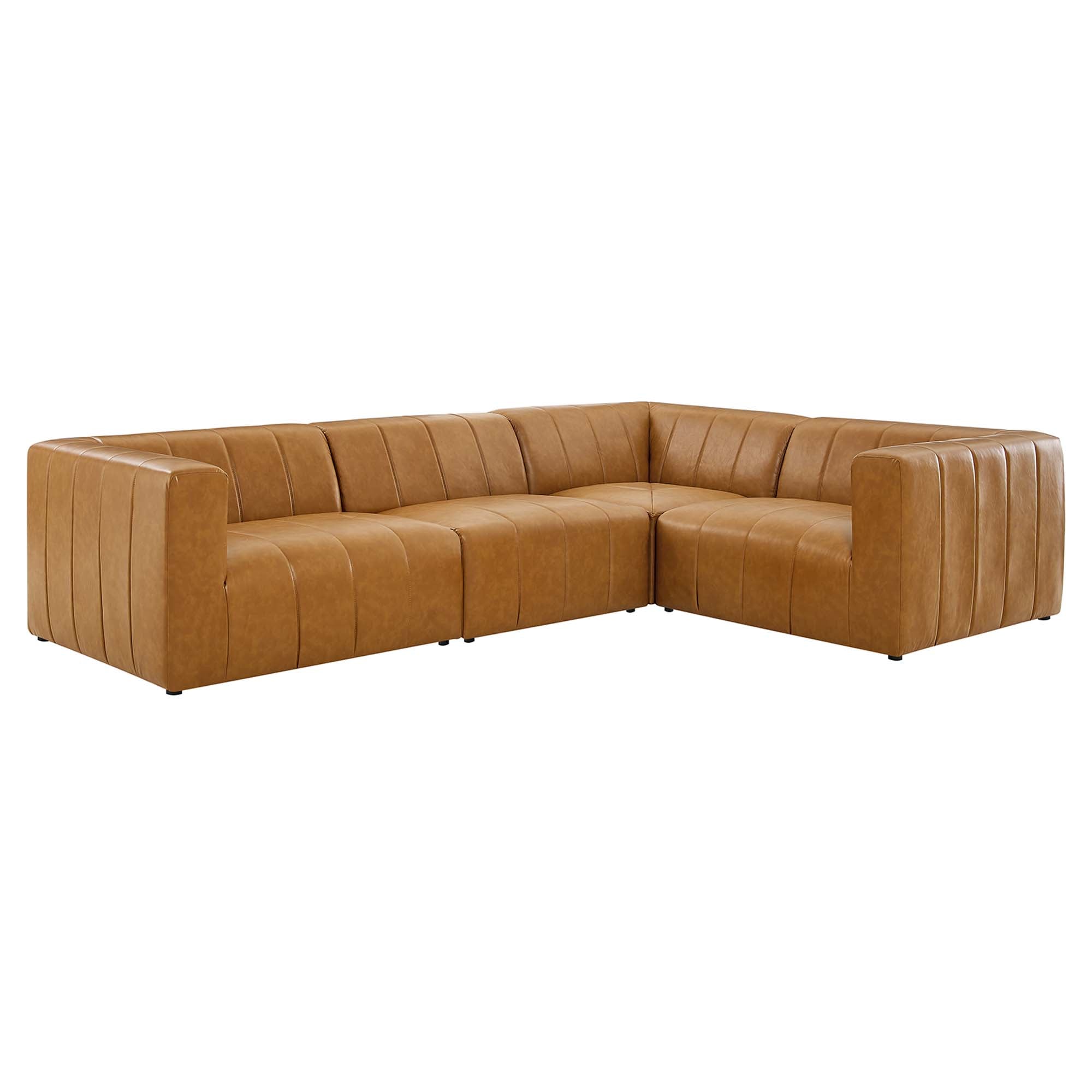 Modway Bartlett 4-Piece Vegan Leather Sectional Sofa