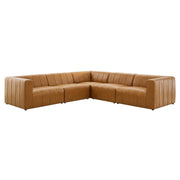 Modway Bartlett 5-Piece Vegan Leather Sectional Sofa
