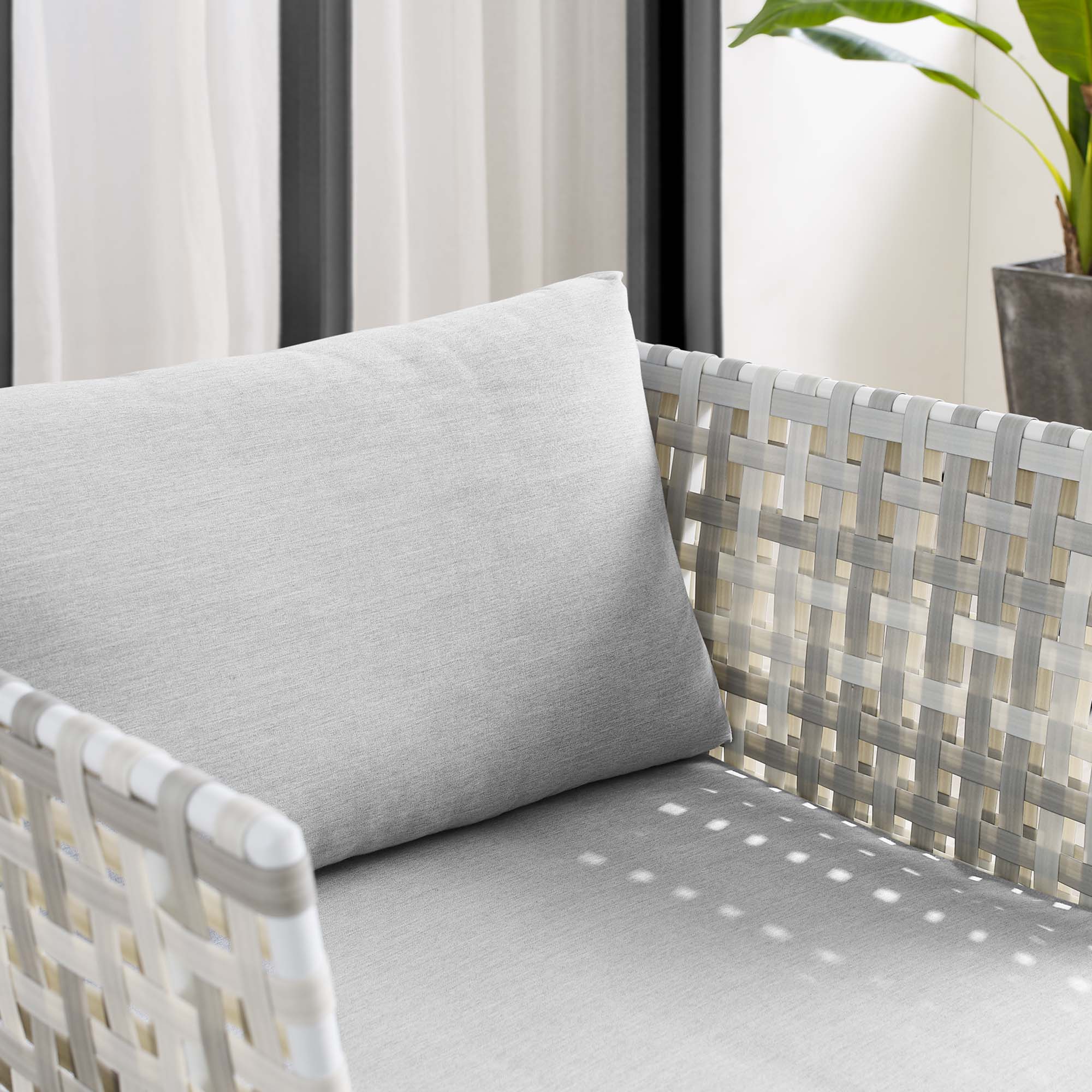 Modway Harmony Sunbrella® Basket Weave Outdoor Patio Aluminum Armchair