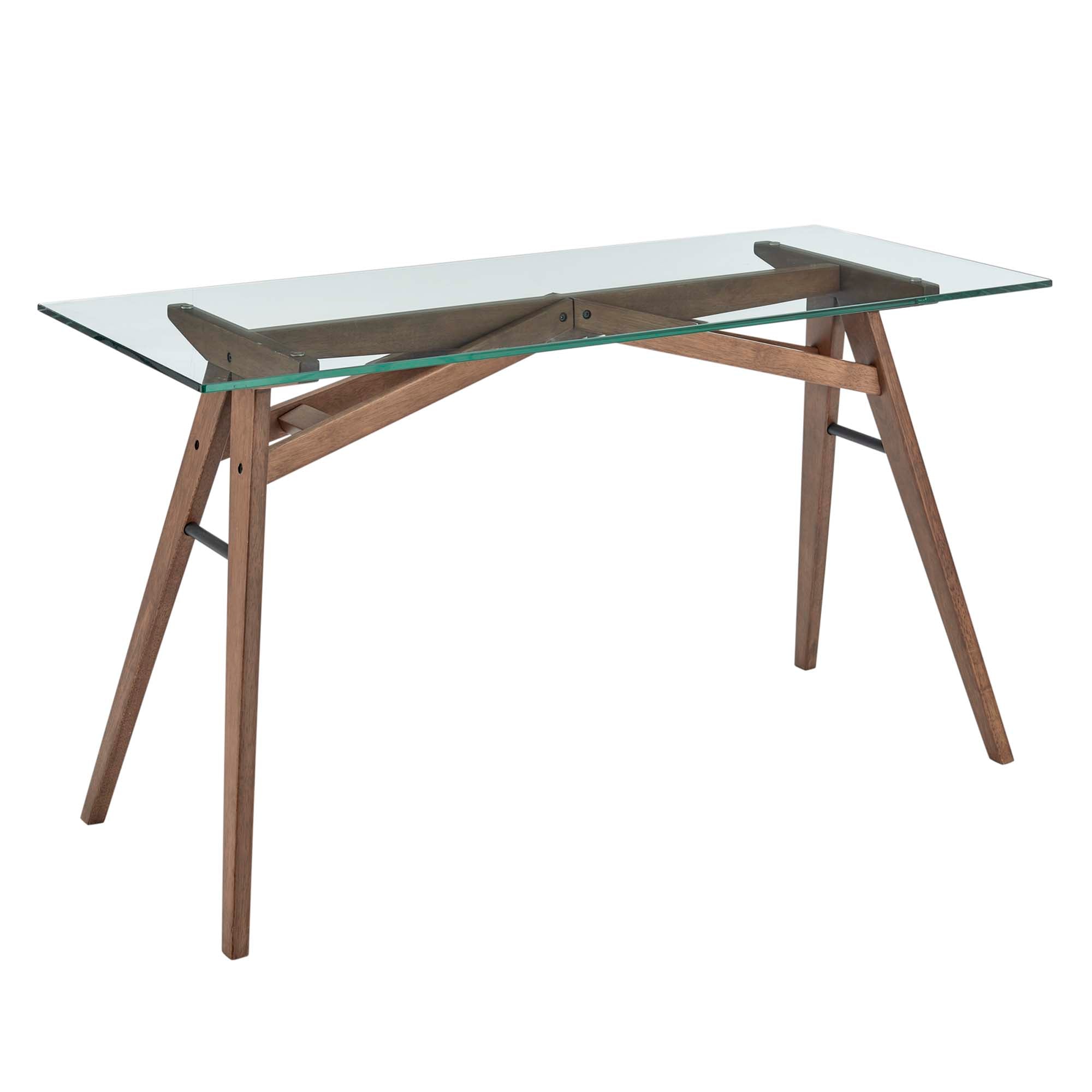 Modway Steadfast Glass Top Office Desk