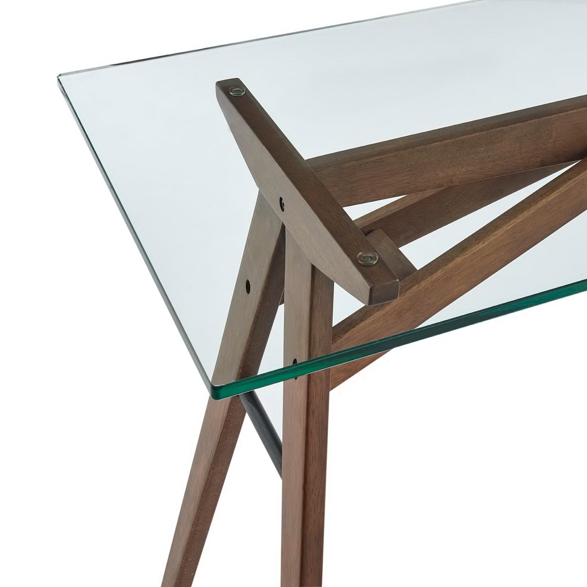 Modway Steadfast Glass Top Office Desk