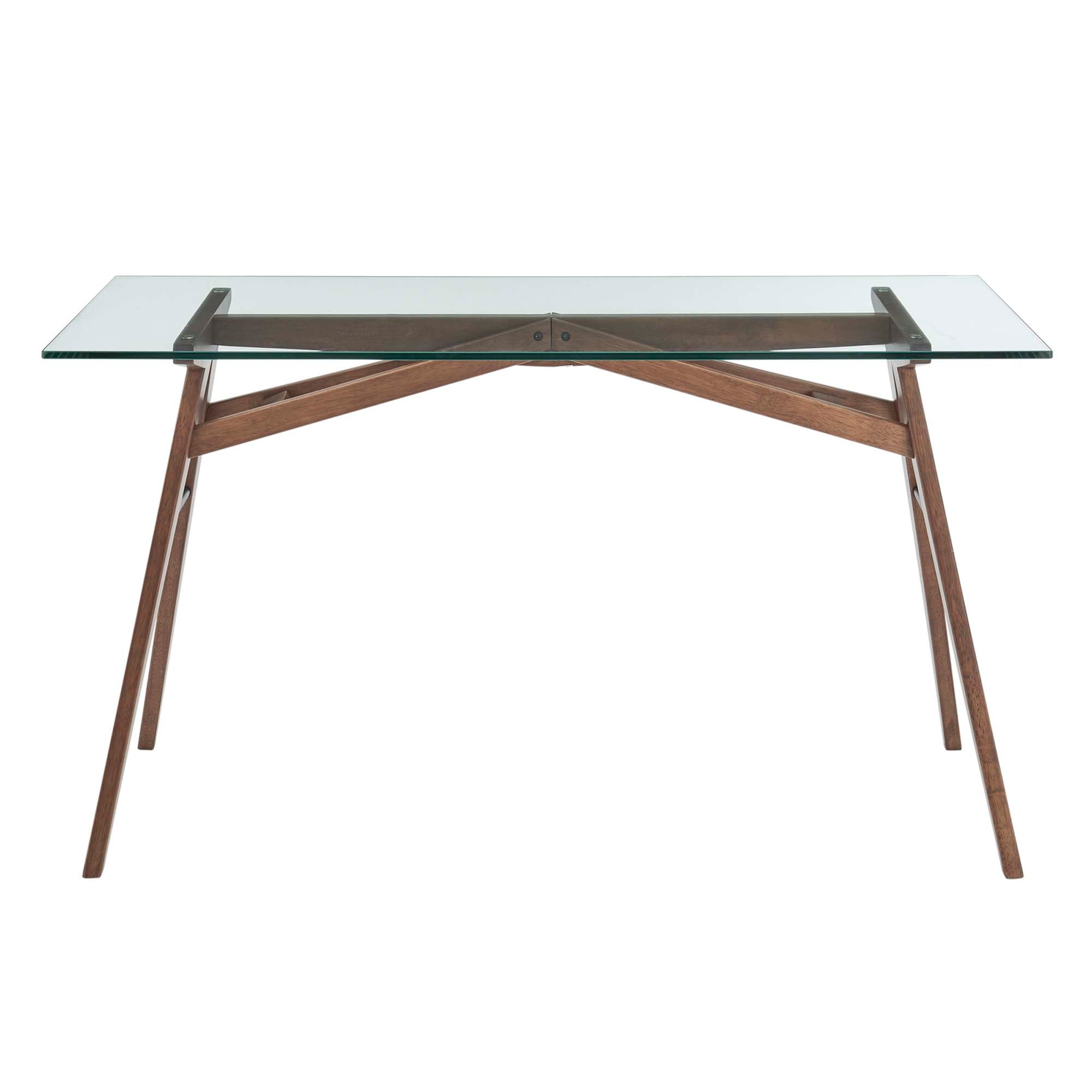 Modway Steadfast Glass Top Office Desk