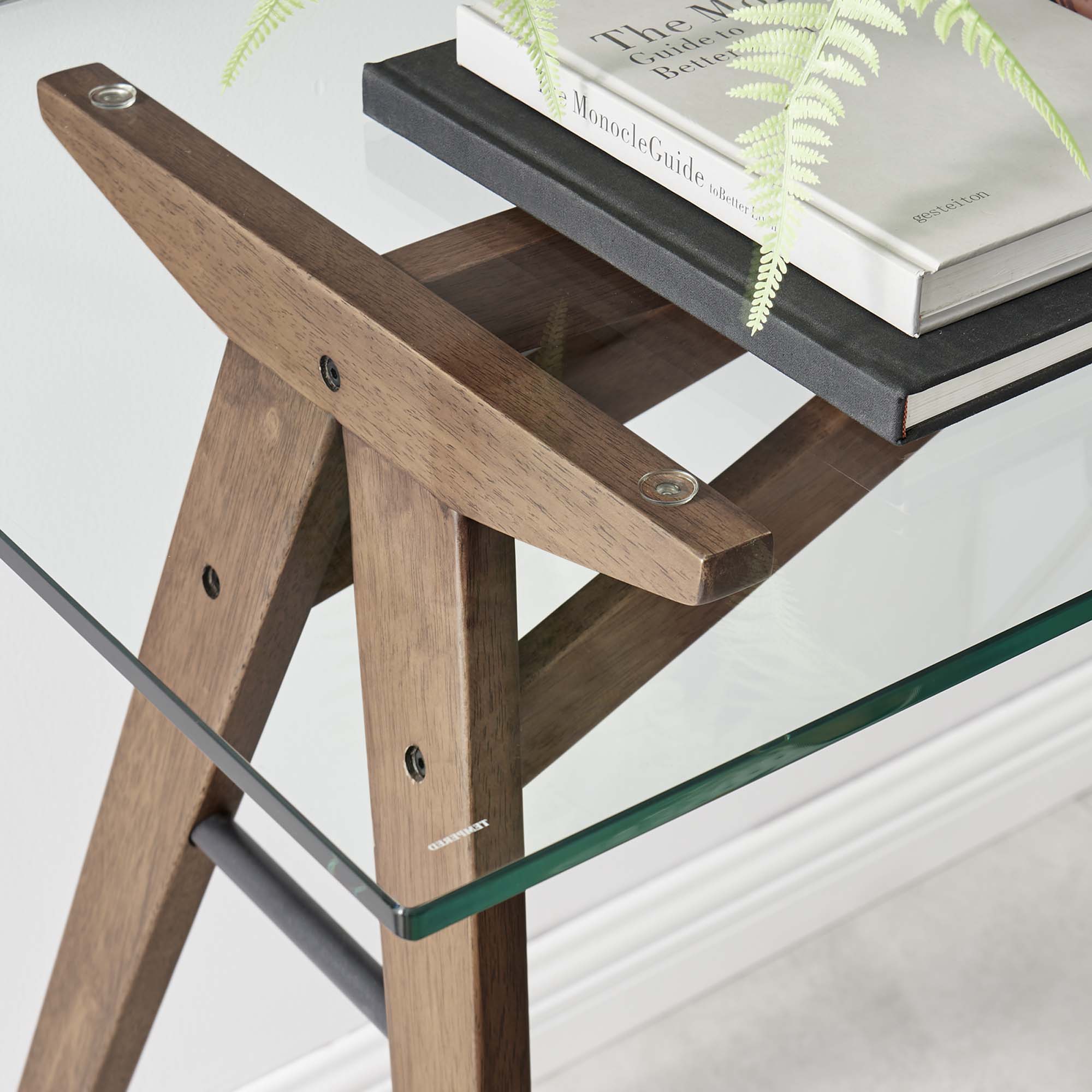 Modway Steadfast Glass Top Office Desk