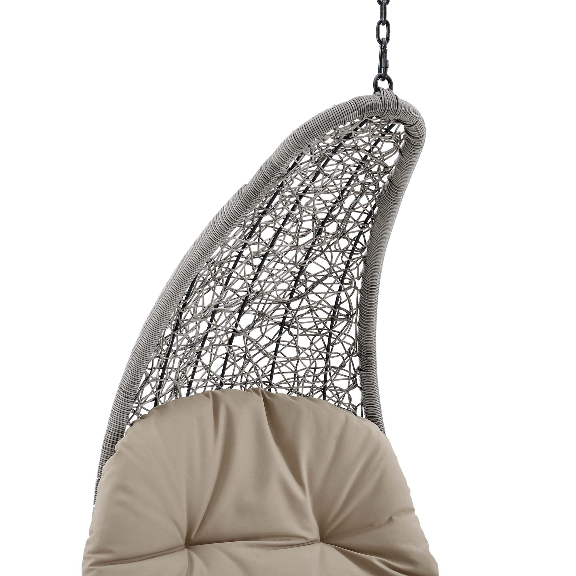Modway Landscape Hanging Chaise Lounge Outdoor Patio Swing Chair