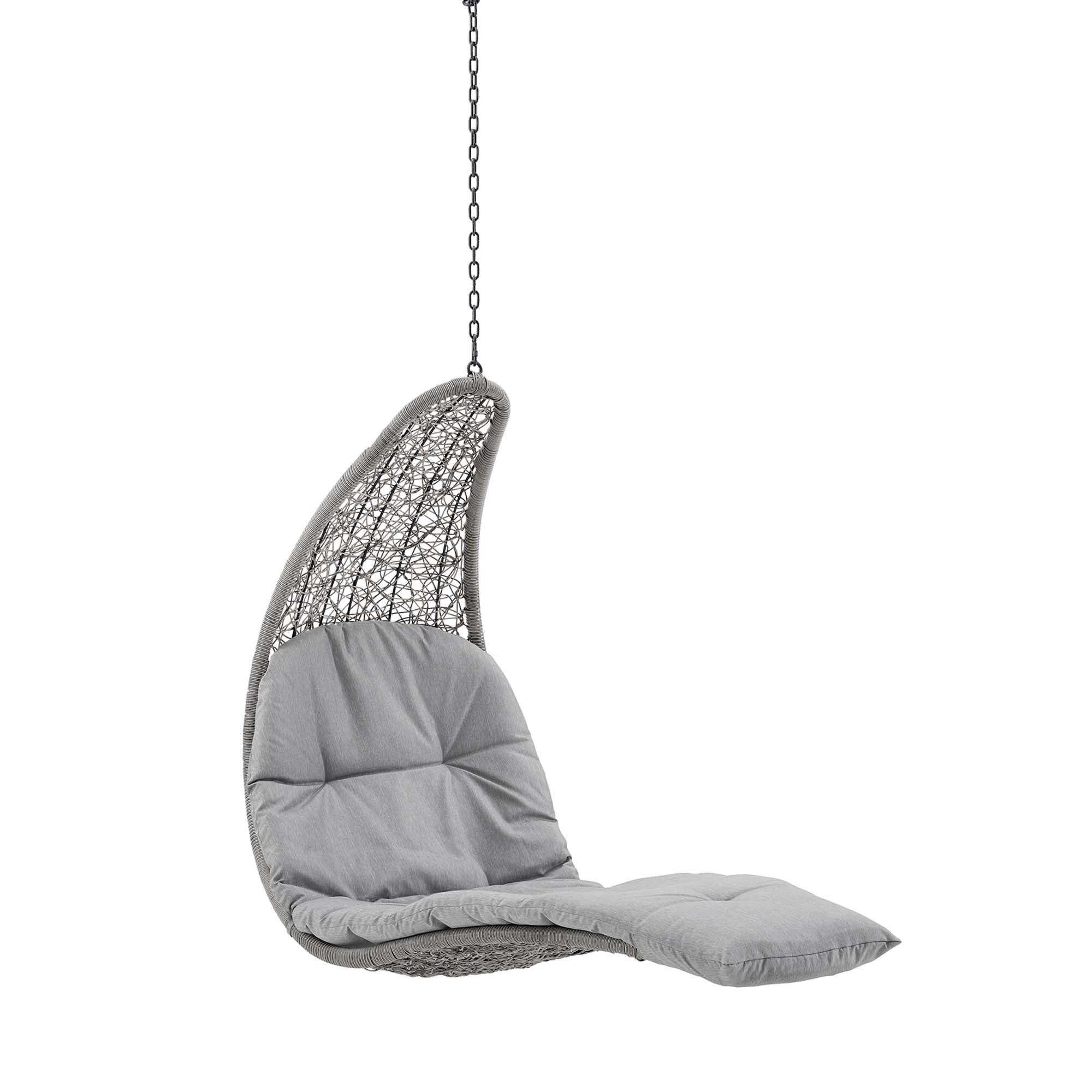 Modway Landscape Hanging Chaise Lounge Outdoor Patio Swing Chair