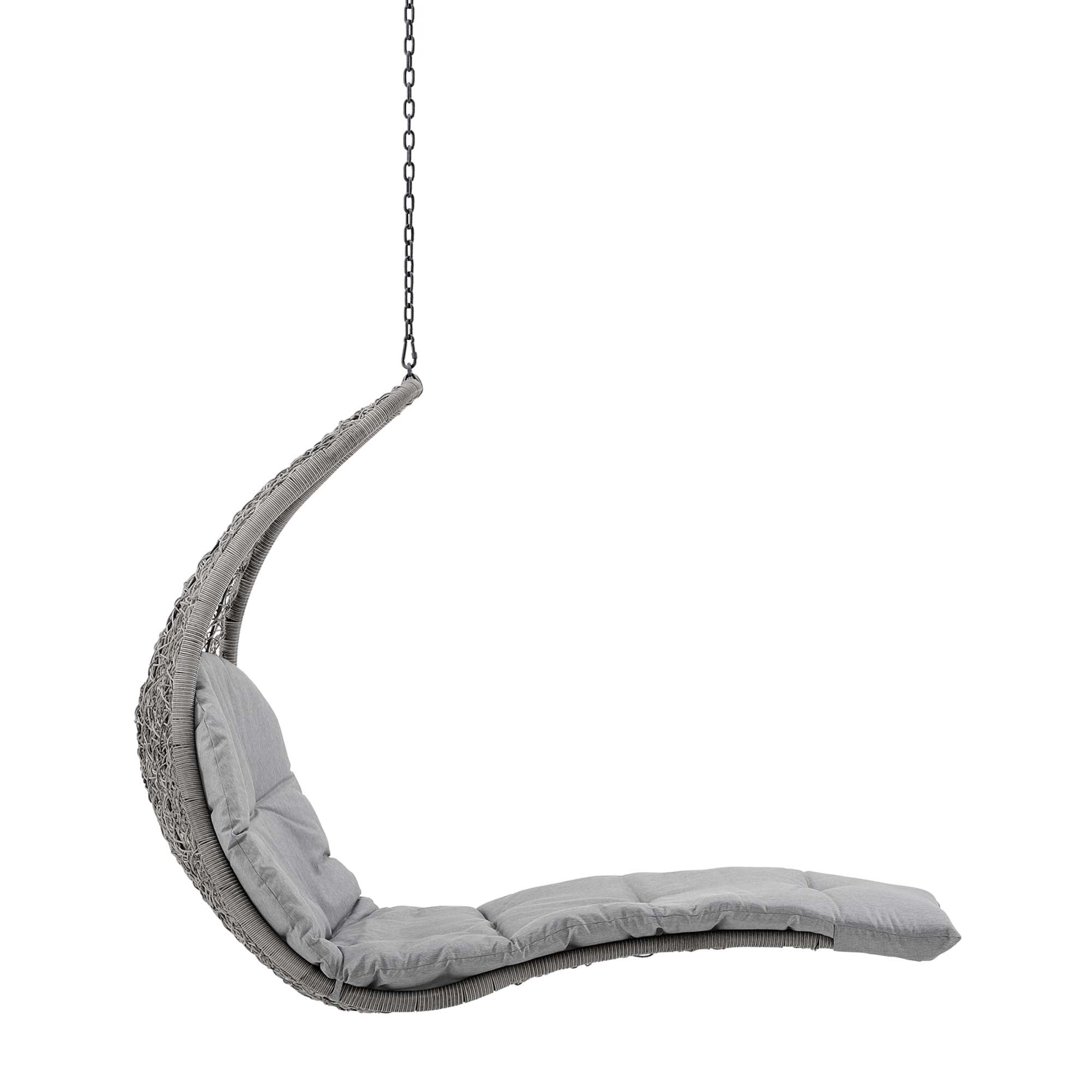 Modway Landscape Hanging Chaise Lounge Outdoor Patio Swing Chair