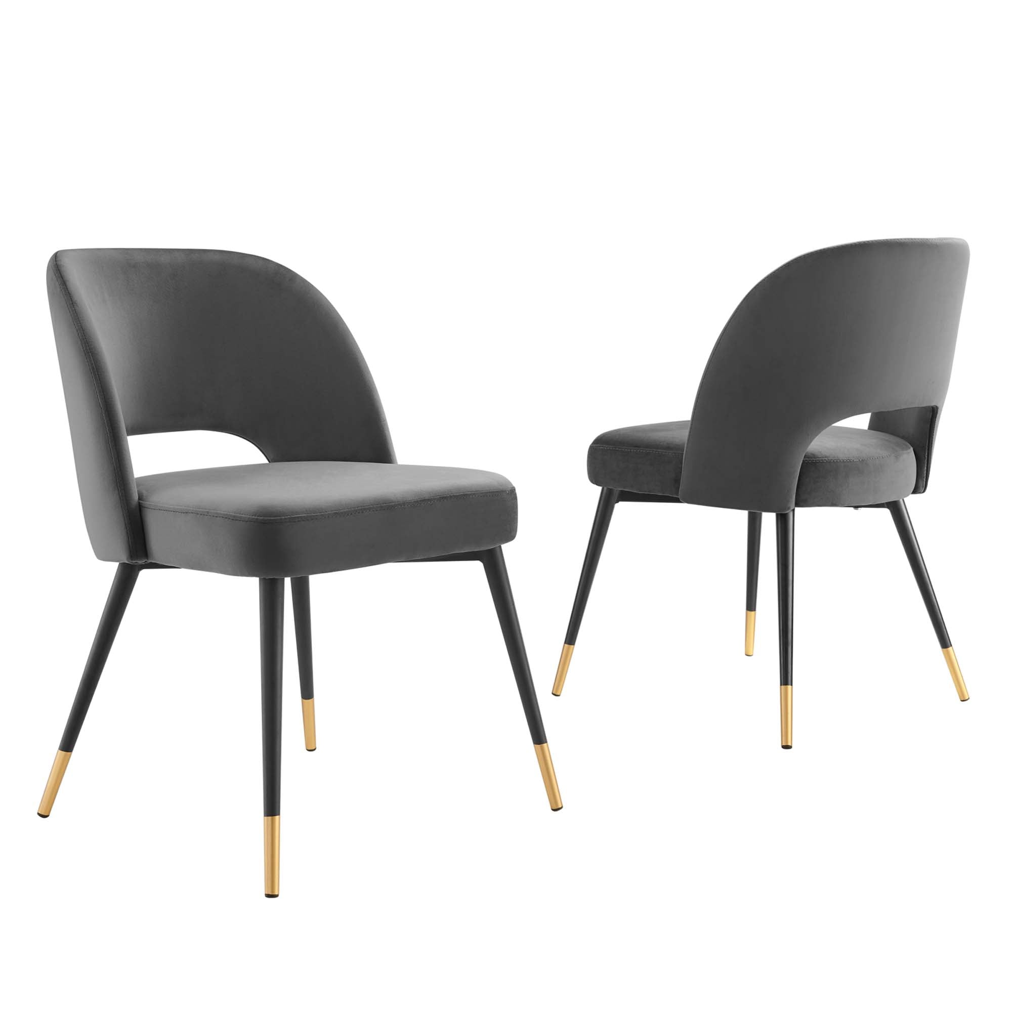 Modway Rouse Performance Velvet Dining Side Chairs Set of 2