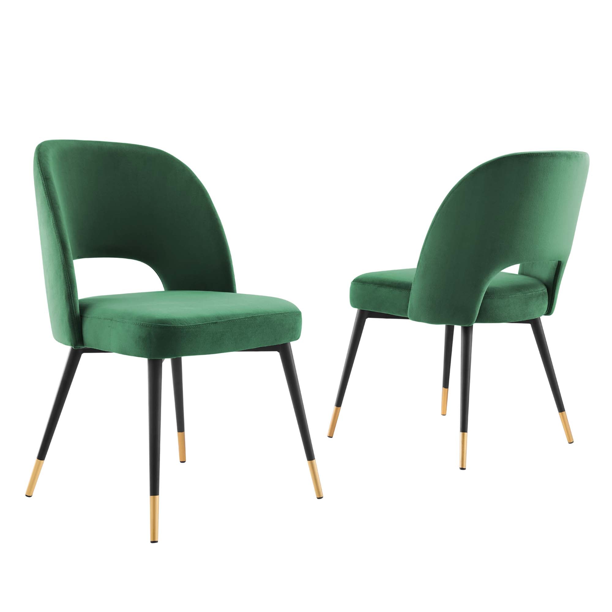 Modway Rouse Performance Velvet Dining Side Chairs Set of 2