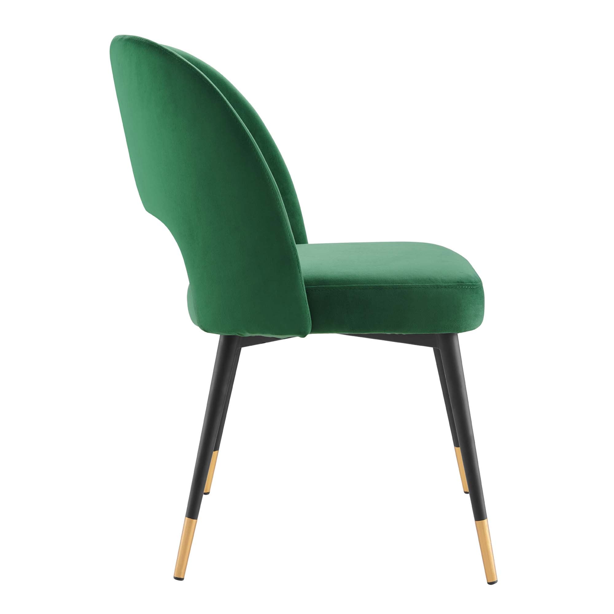 Modway Rouse Performance Velvet Dining Side Chairs Set of 2