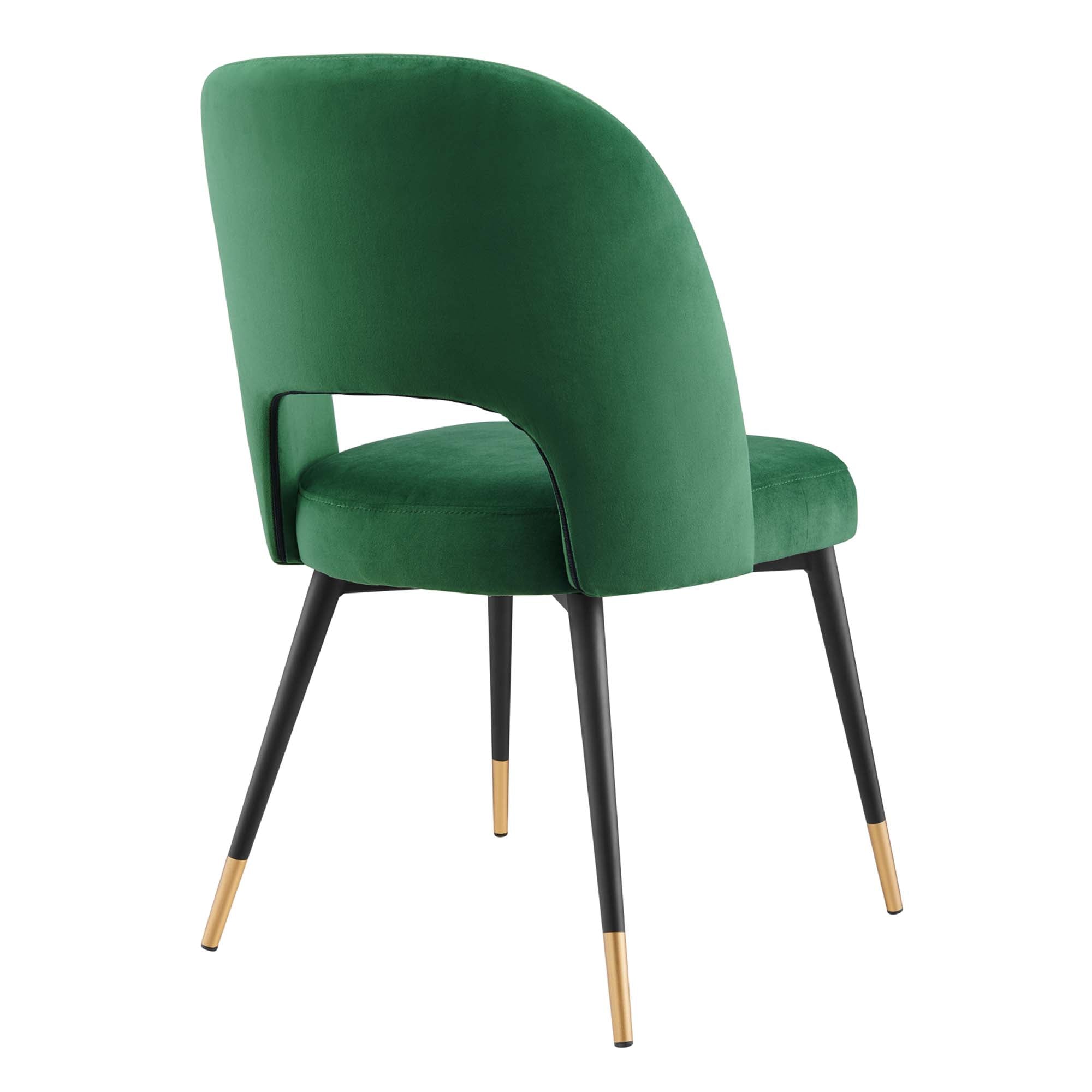 Modway Rouse Performance Velvet Dining Side Chairs Set of 2