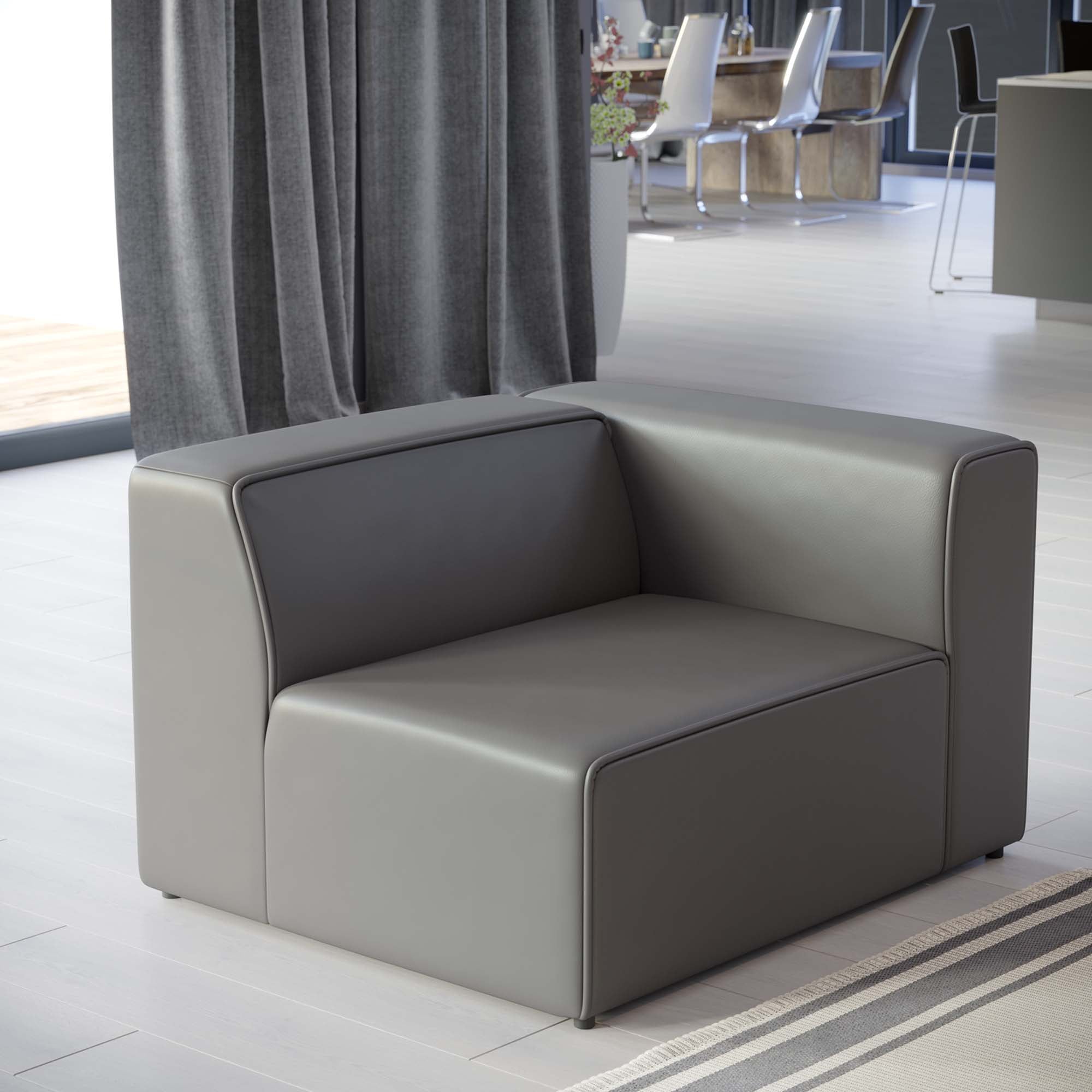 Modway Mingle Vegan Leather Right-Arm Chair