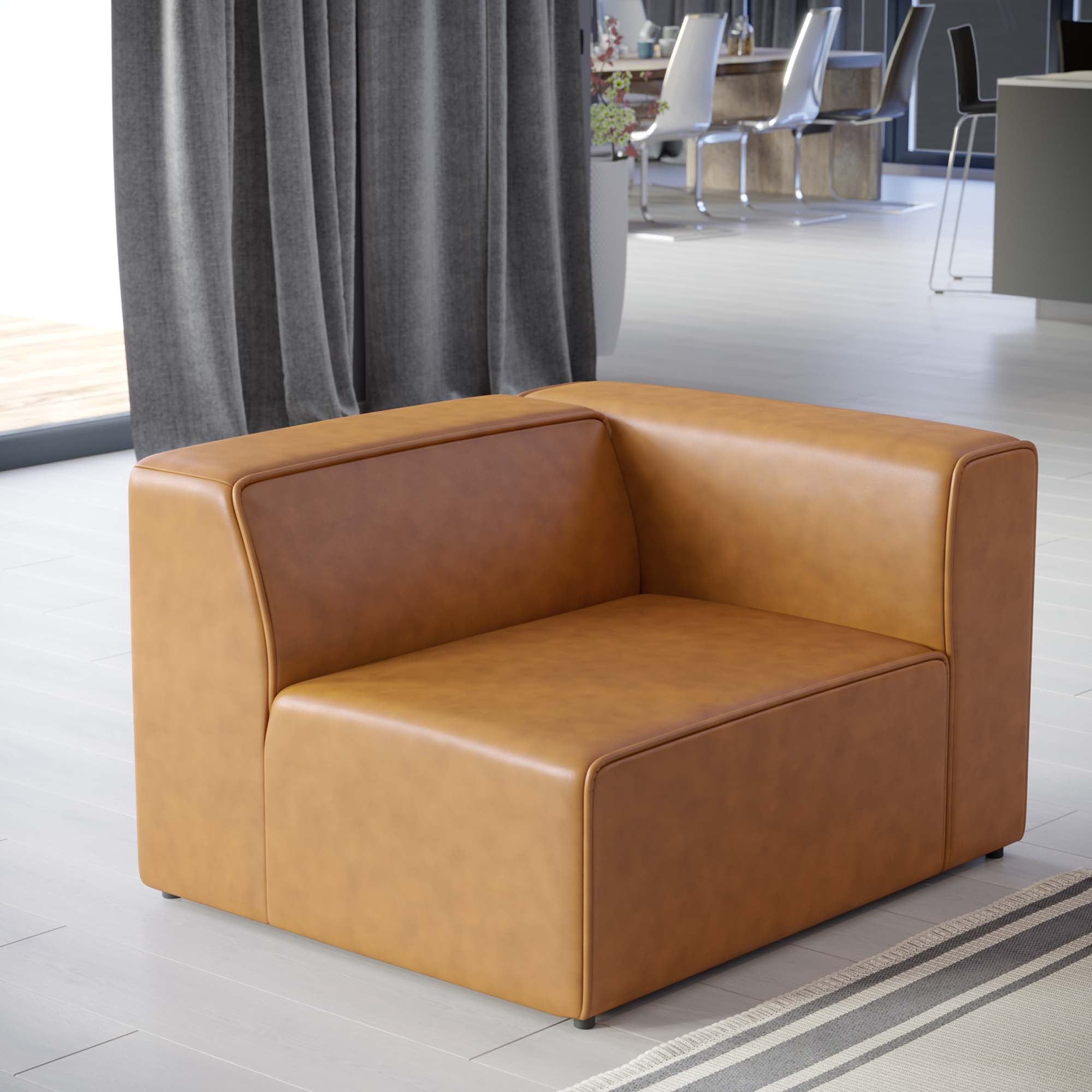 Modway Mingle Vegan Leather Right-Arm Chair