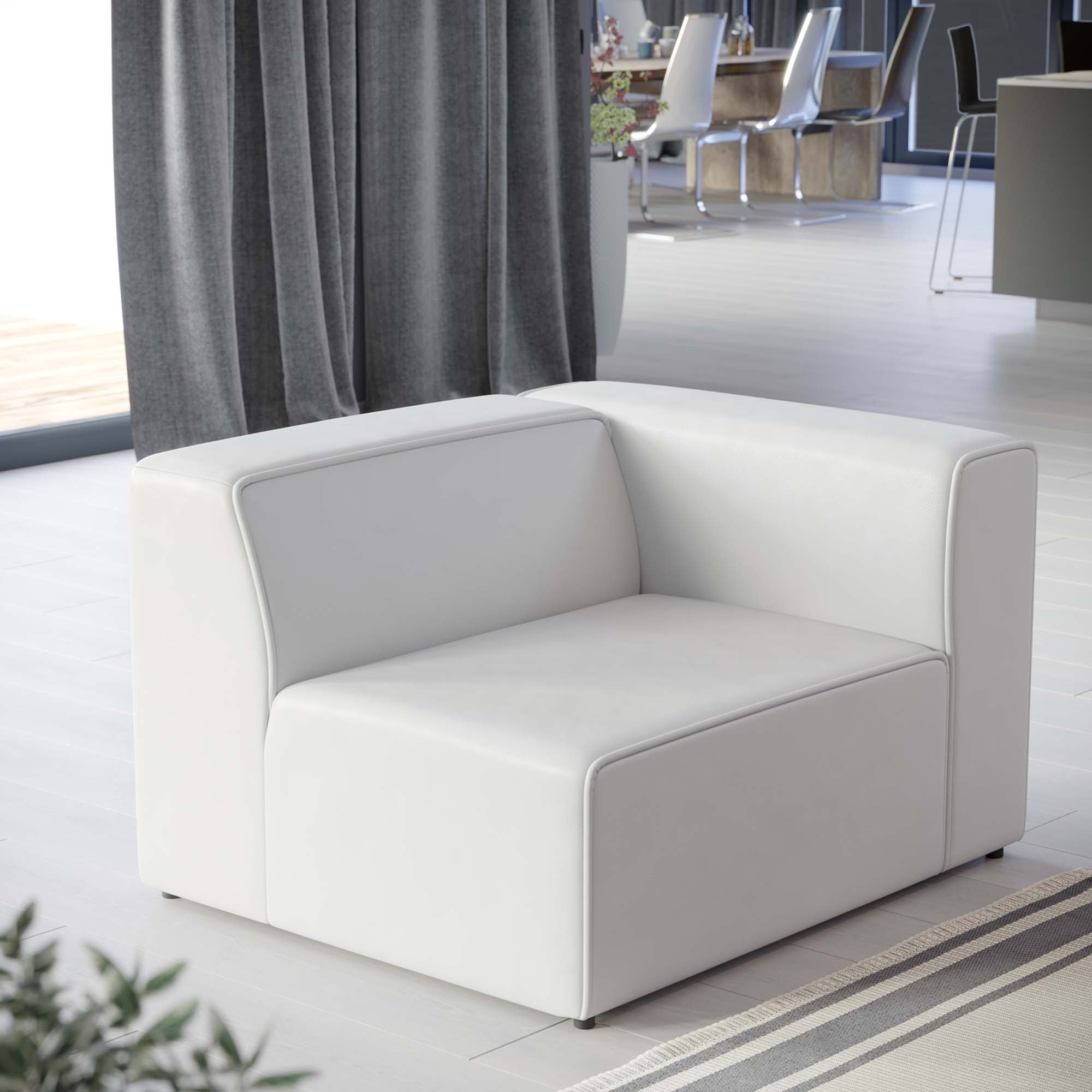 Modway Mingle Vegan Leather Right-Arm Chair