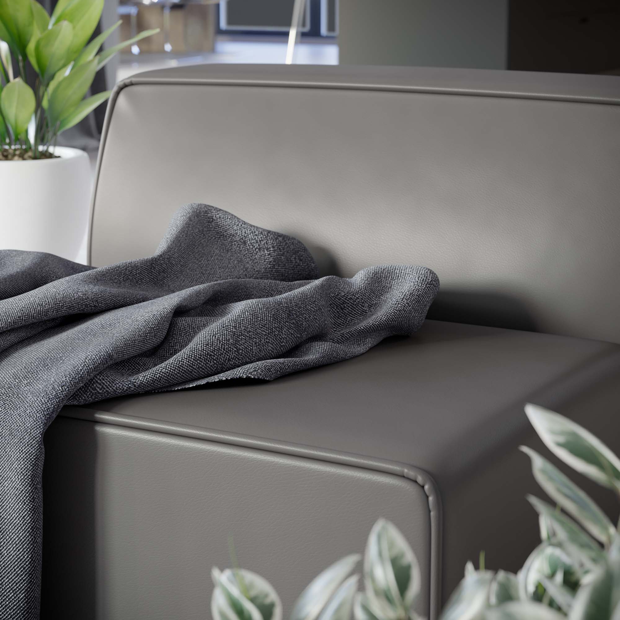 Modway Mingle Vegan Leather Armless Chair