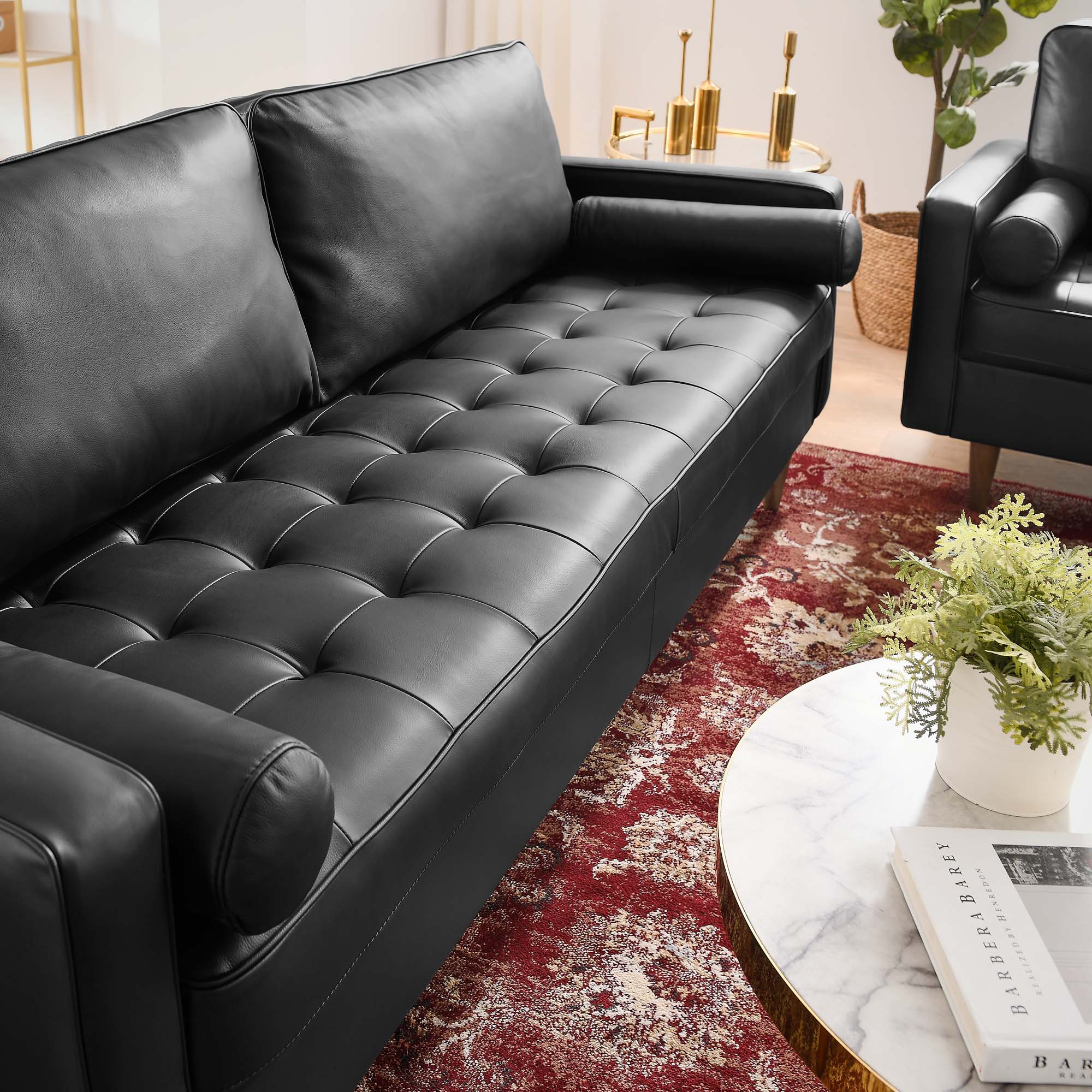 Modway Valour 81" Leather Sofa