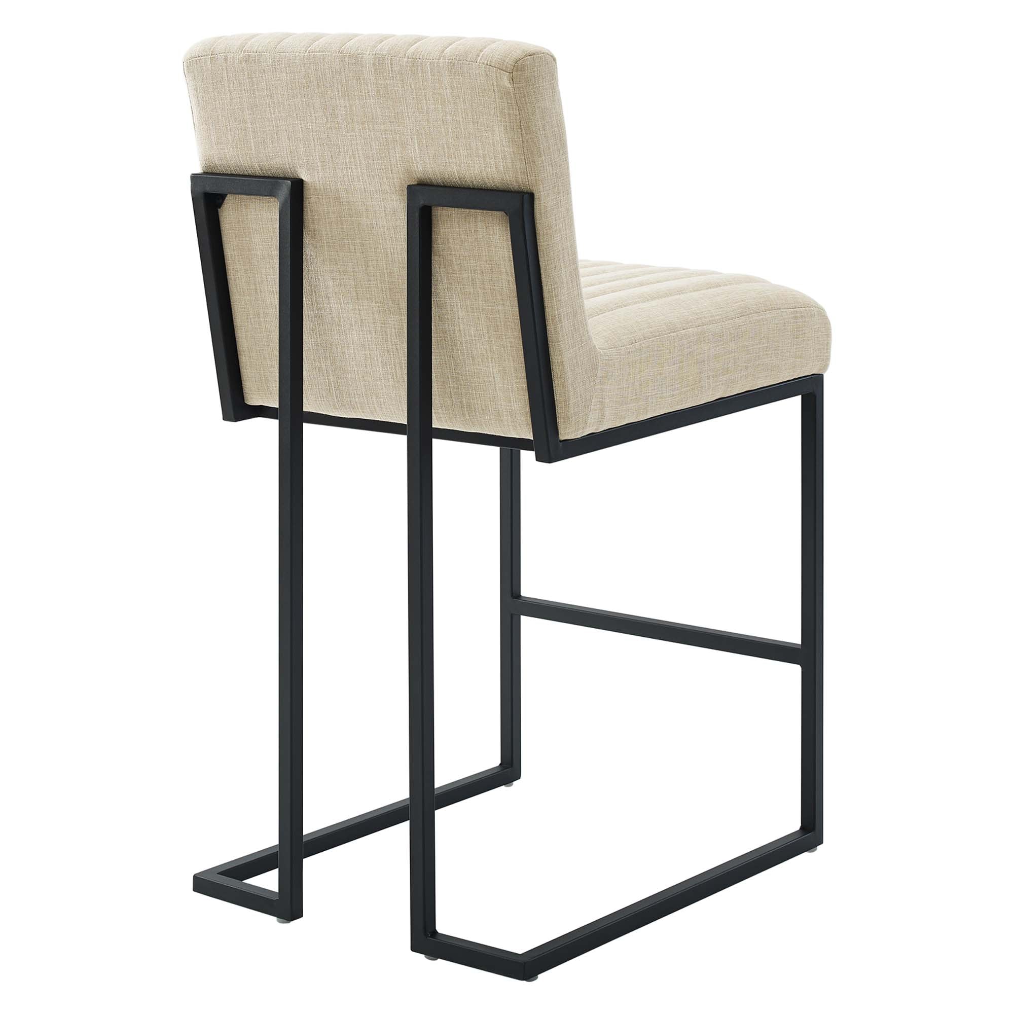 Modway Indulge Channel Tufted Fabric Counter Stool