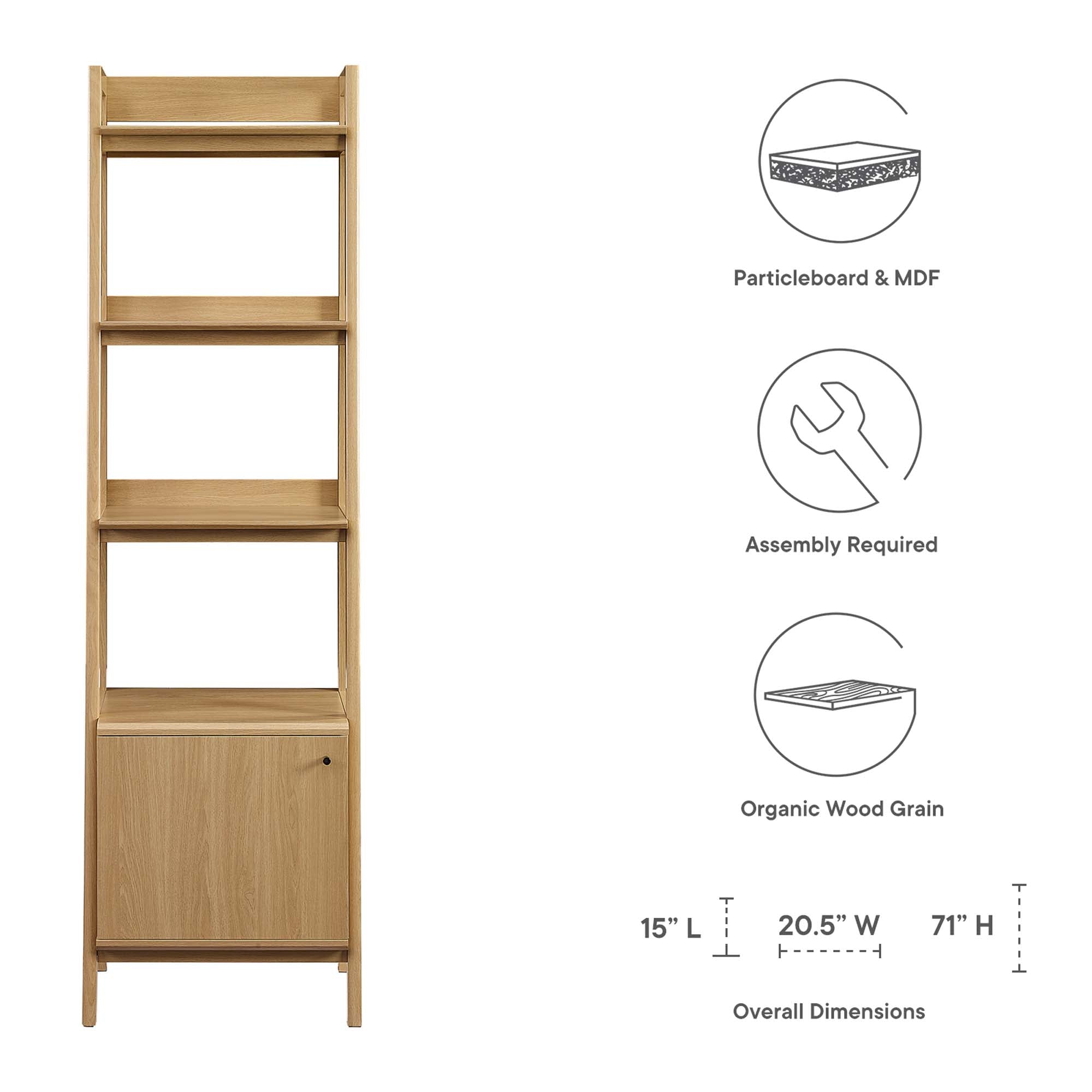 Modway Bixby 21" Bookshelf