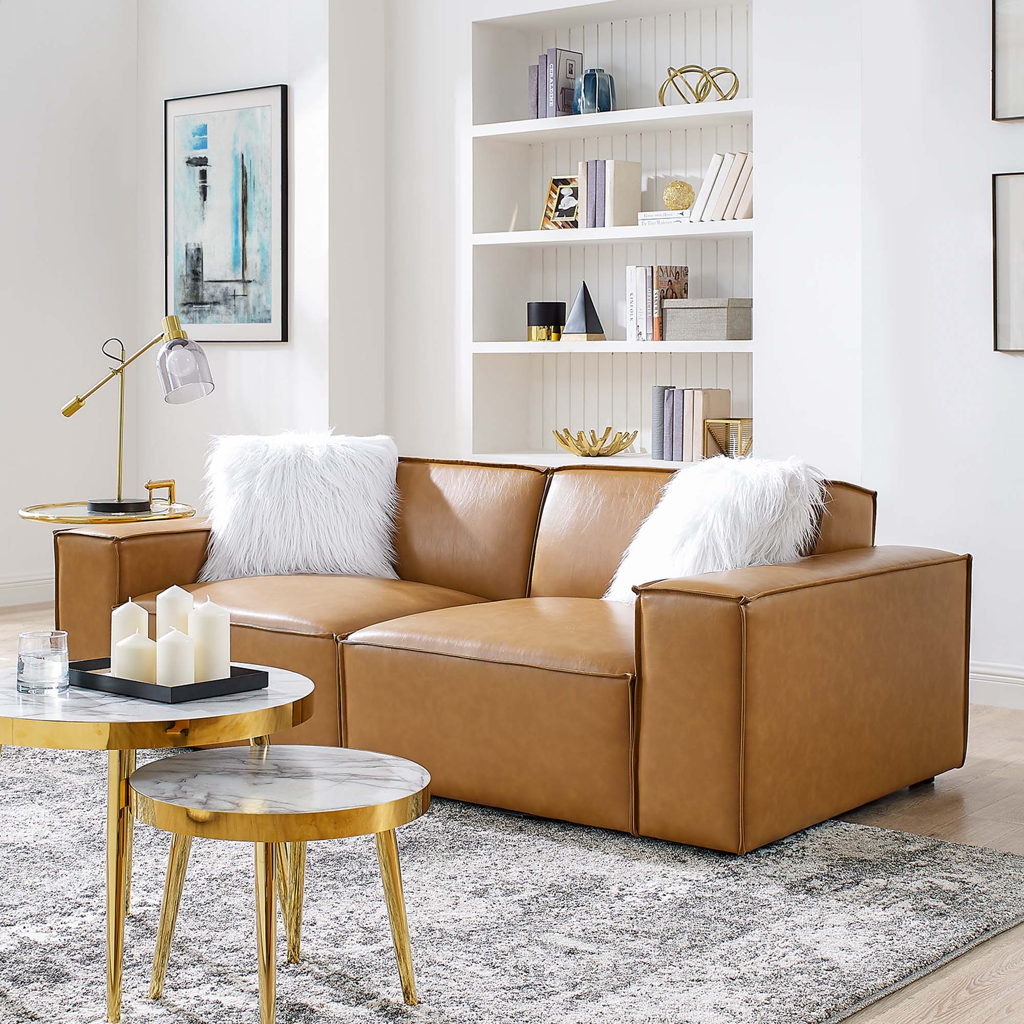 Modway Restore Vegan Leather Loveseat