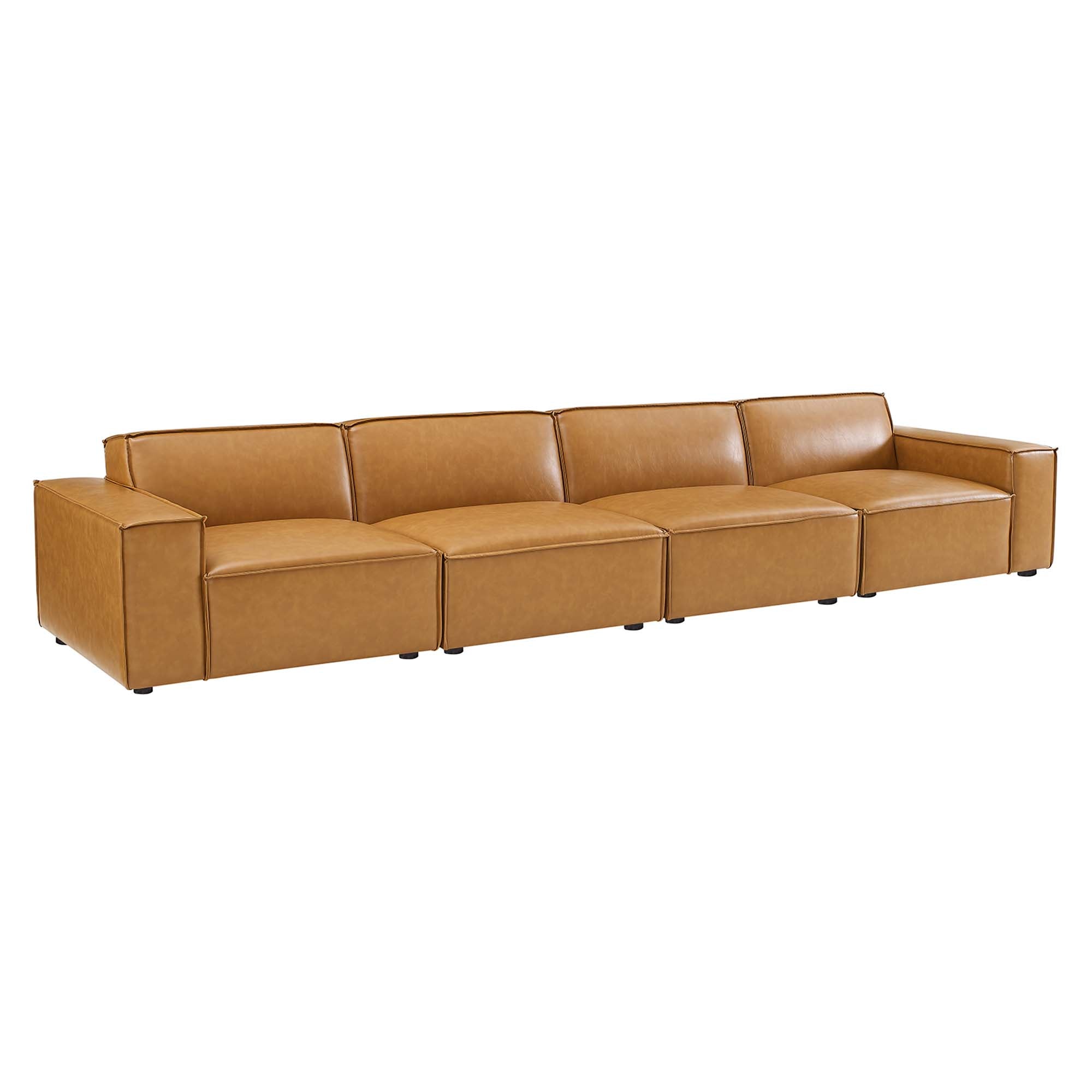 Modway Restore 4-Piece Vegan Leather Sofa