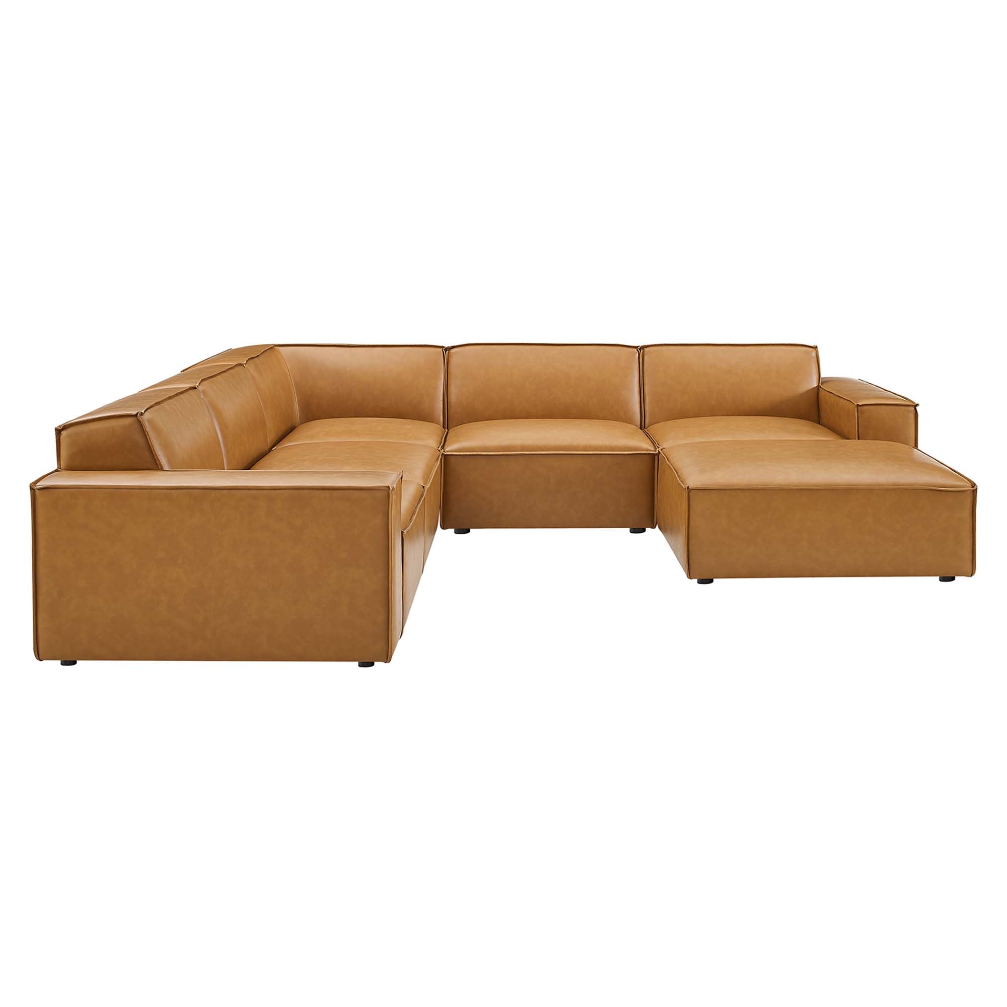 Modway Restore 6-Piece Vegan Leather Sectional Sofa