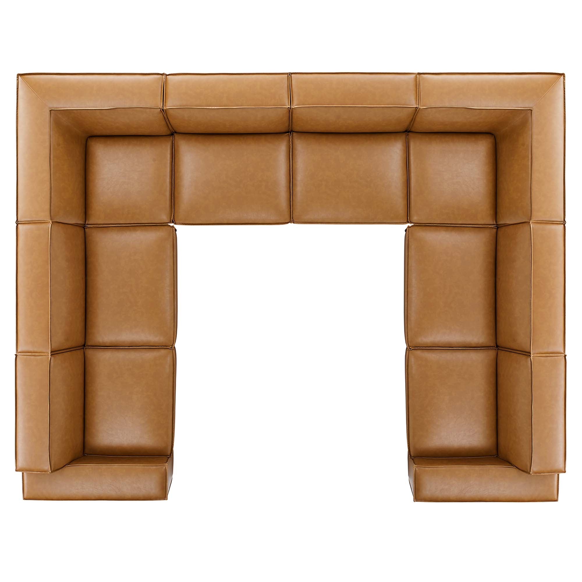 Modway Restore 8-Piece Vegan Leather Sectional Sofa