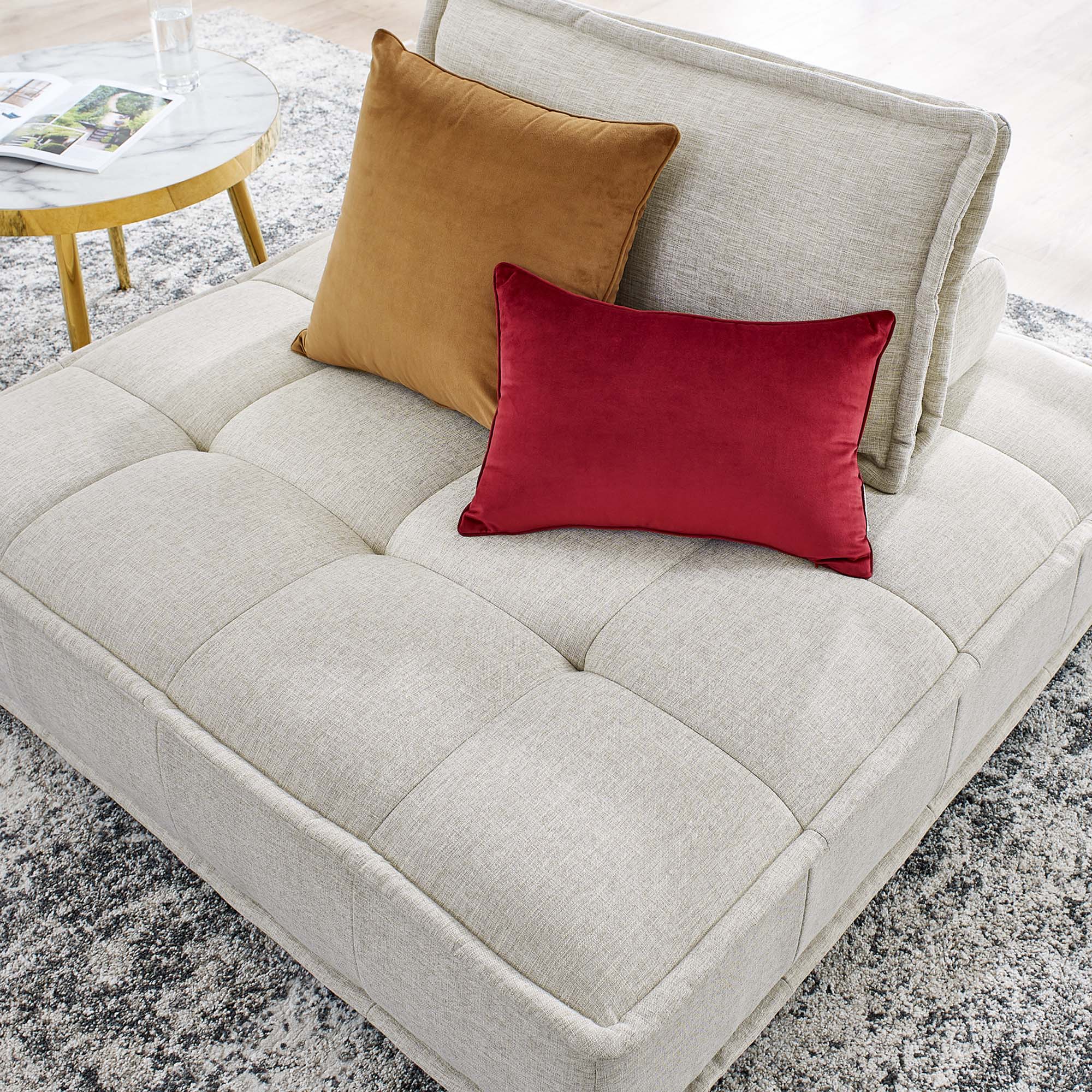 Modway Saunter Tufted Fabric Armless Chair