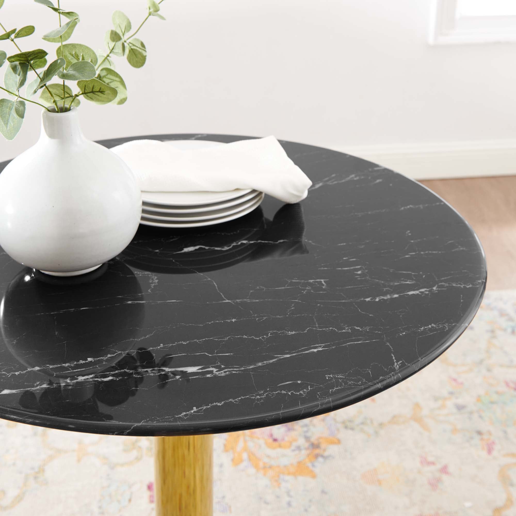 Modway Verne 28" Artificial Marble Dining Table