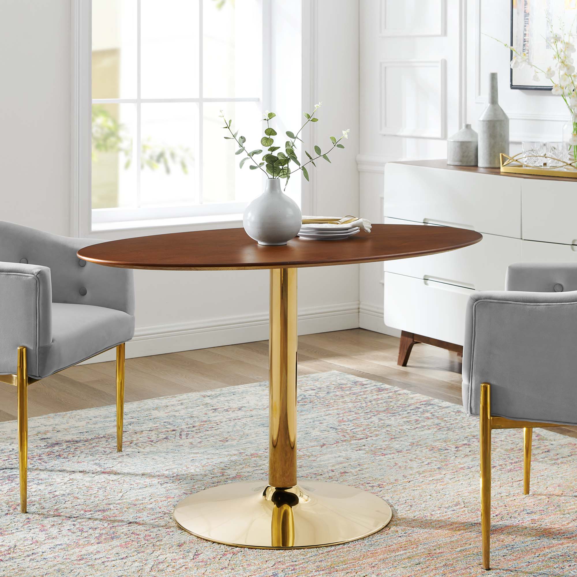 Modway Verne 48" Oval Dining Table