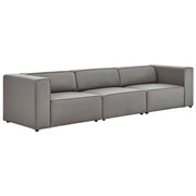 Modway Mingle 3-Piece Vegan Leather Sectional Sofa