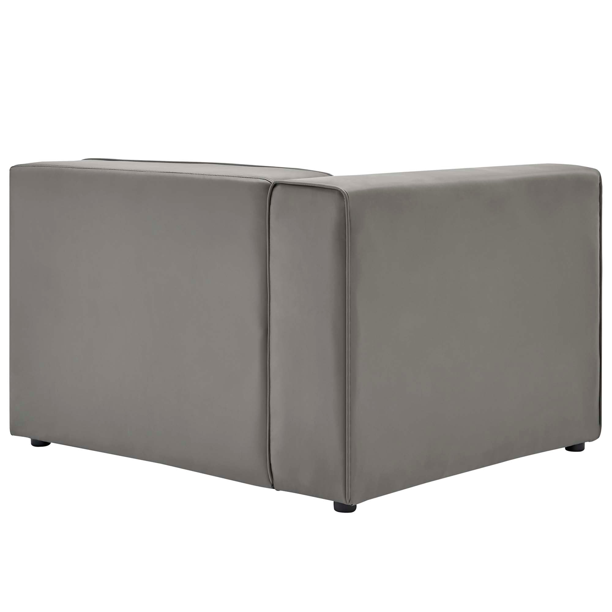 Modway Mingle 3-Piece Vegan Leather Sectional Sofa