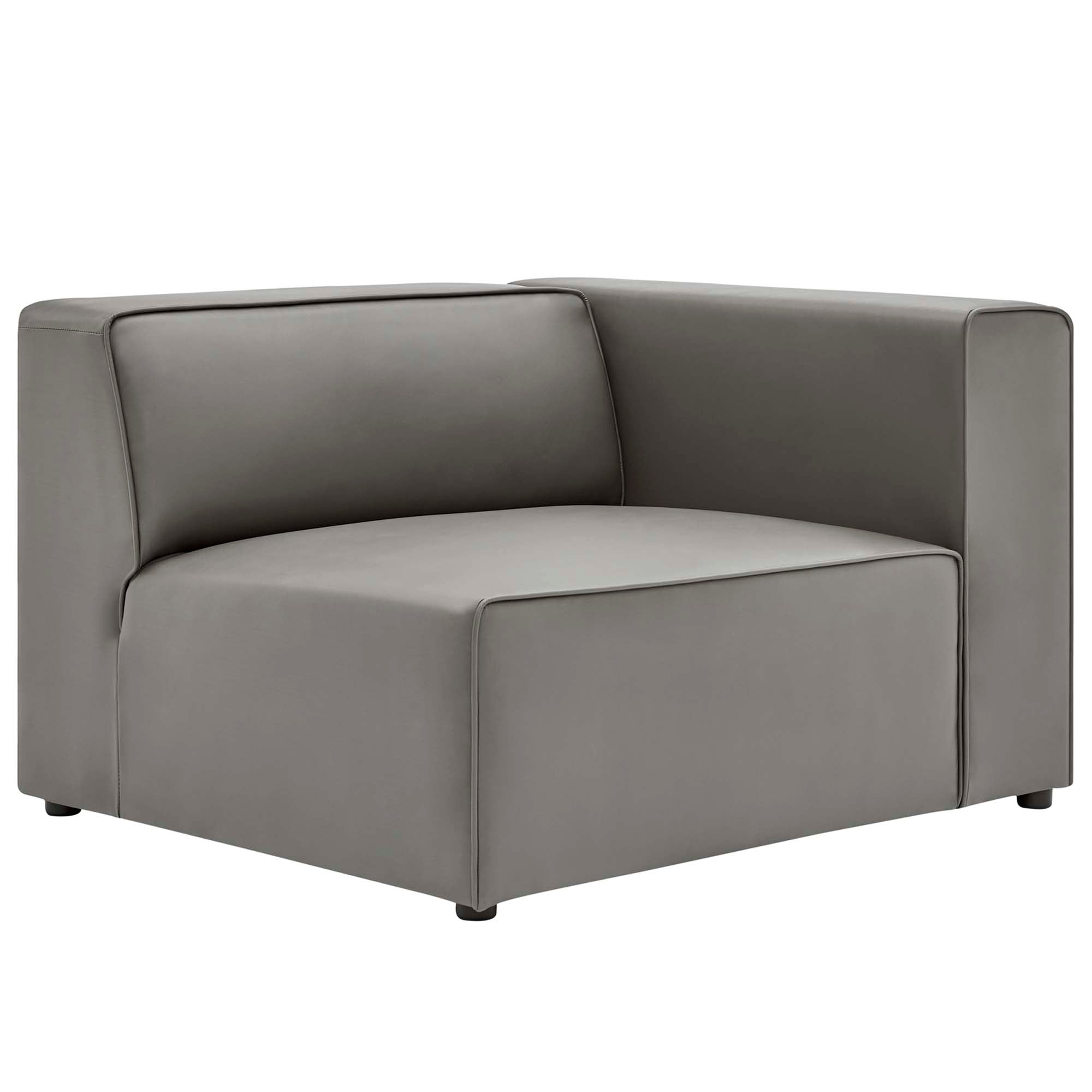 Modway Mingle 3-Piece Vegan Leather Sectional Sofa