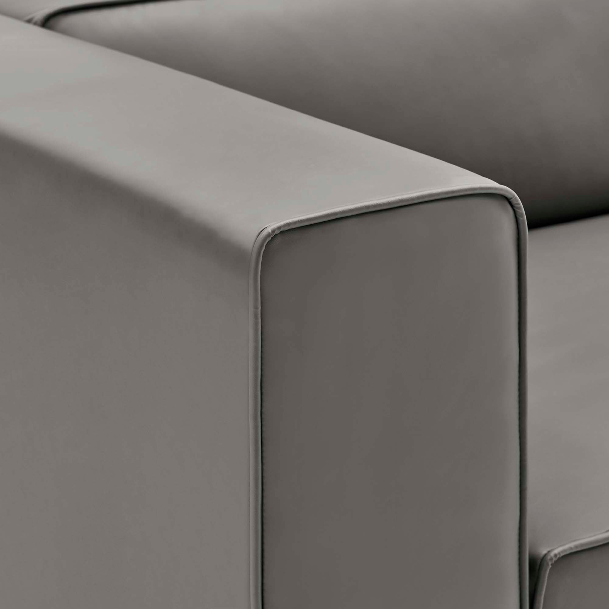 Modway Mingle 3-Piece Vegan Leather Sectional Sofa