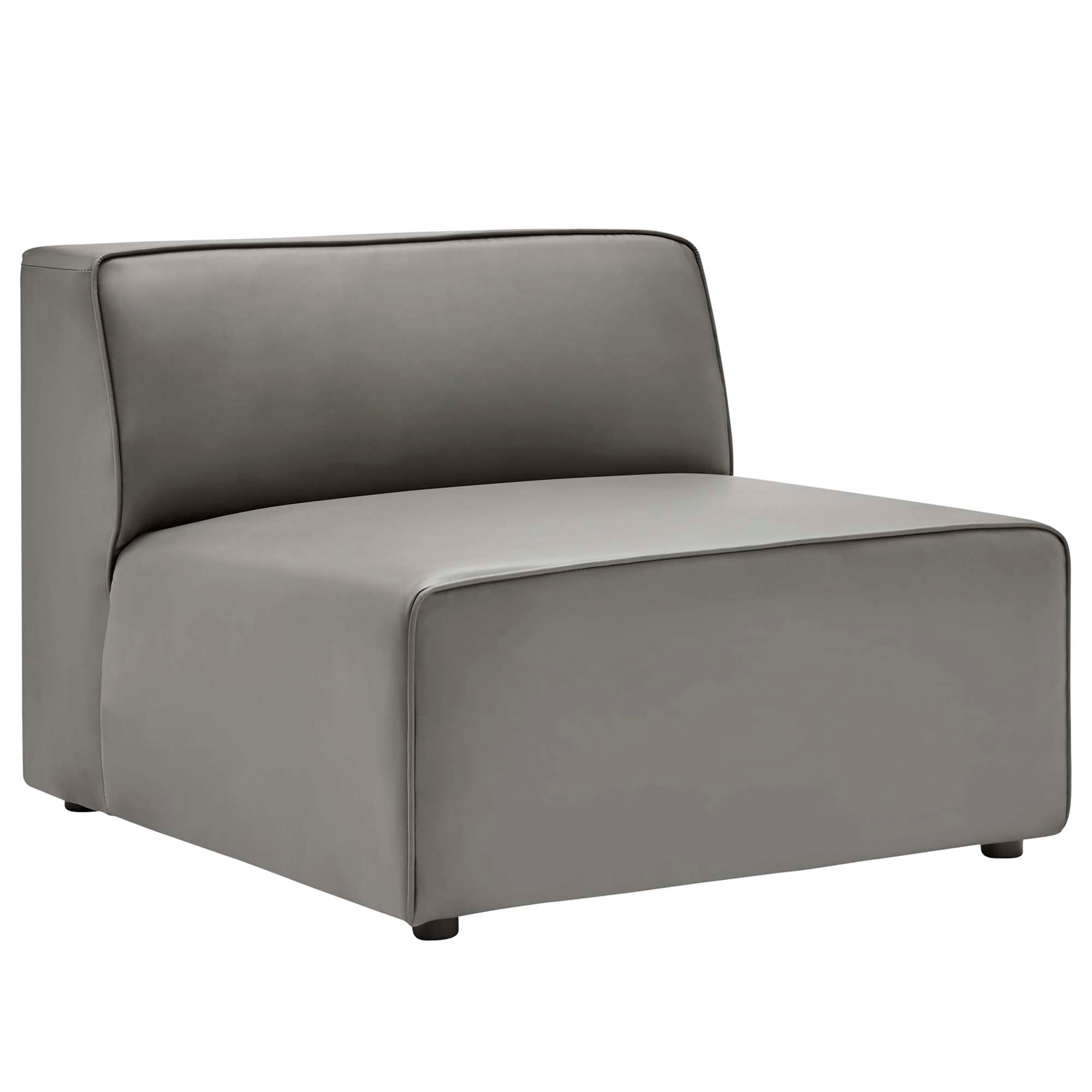 Modway Mingle 3-Piece Vegan Leather Sectional Sofa